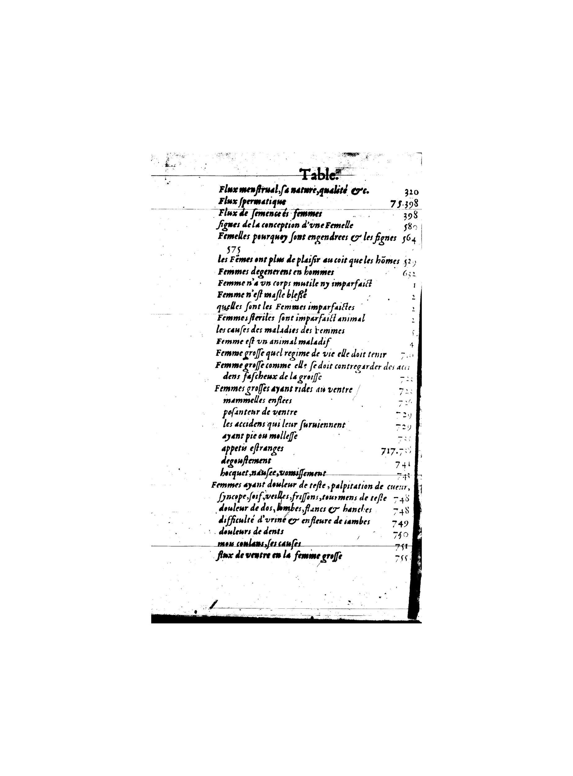 1587 - Jacques du Puis - Trésor des remèdes secrets pour les maladies des femmes - BnF