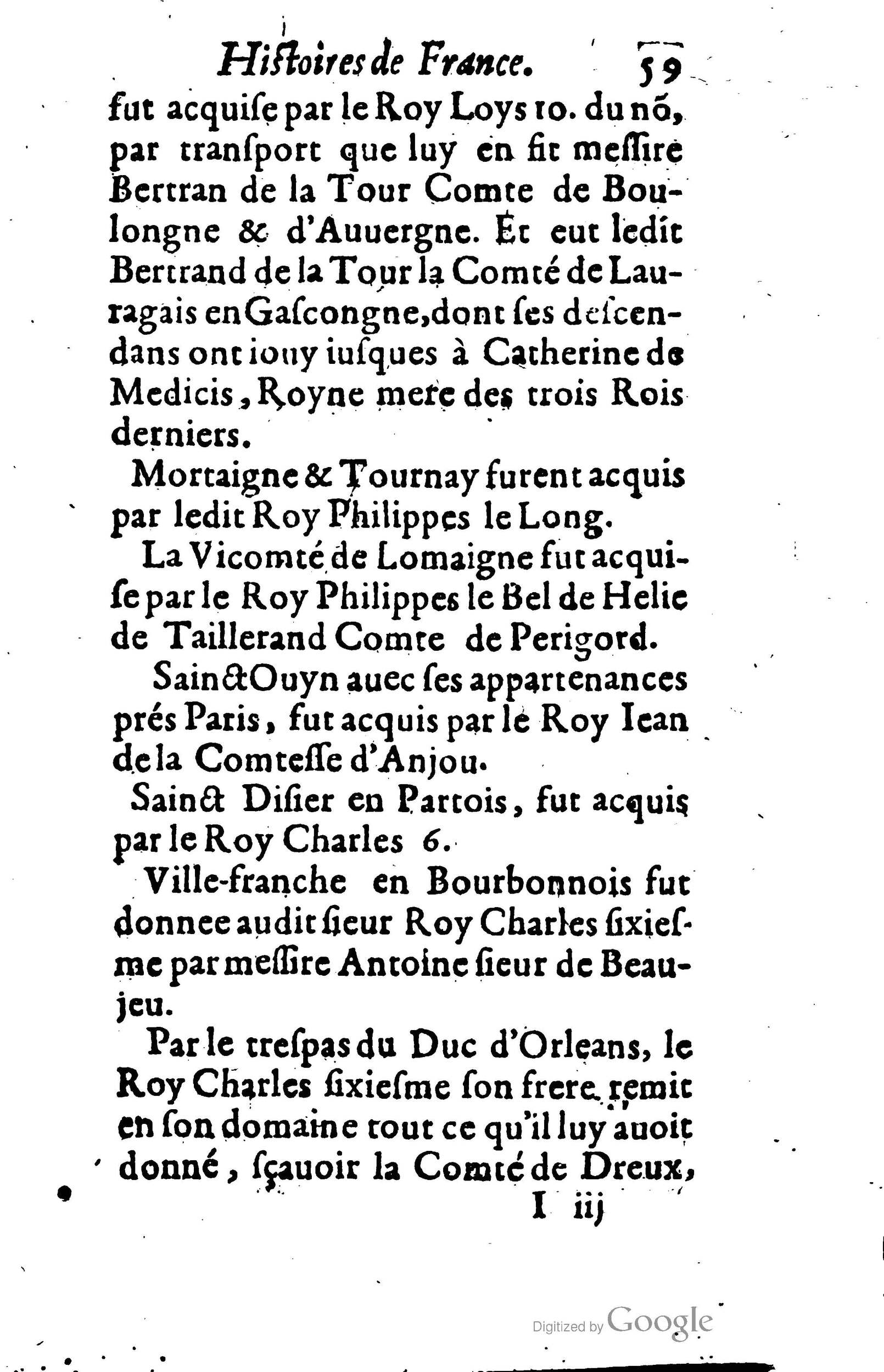 1619 - Jean Corrozet - Trésor des histoires de France - BSB Munich
