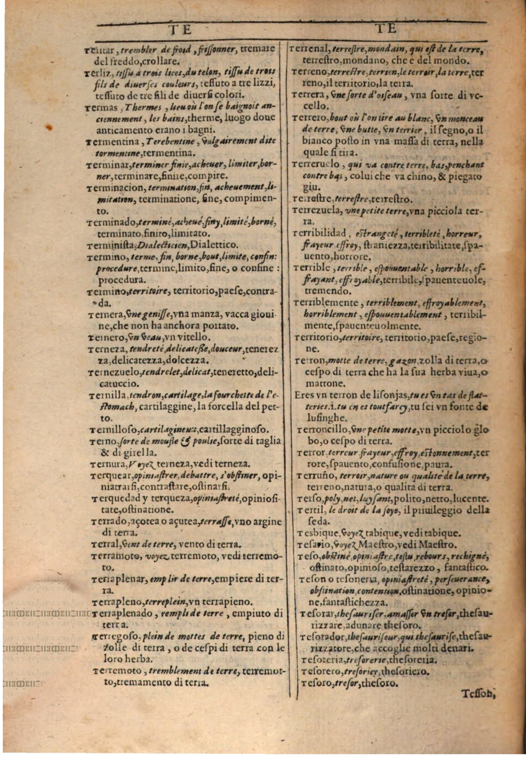 1609 - Philippe Albert et Alexandre Pernet - Trésor des trois langues française, italienne et espagnole (Première partie) - BSB Munich 1609 - Philippe Albert et Alexandre Pernet - Trésor des trois langues française, italienne et espagnole (Première partie) - BSB Munich