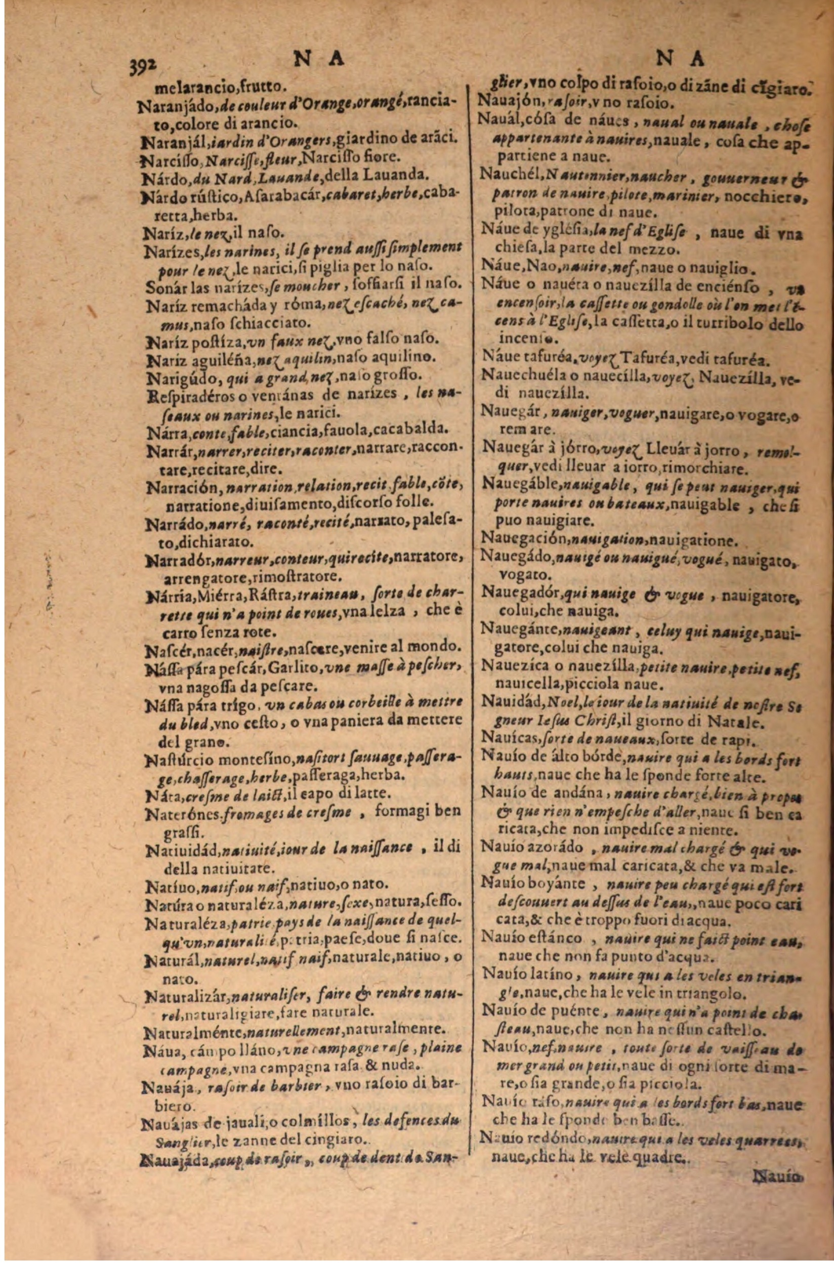 1606 - Samuel Crespin - Thresor des trois langues, francoise, italiene et espagnolle - BSB Munich