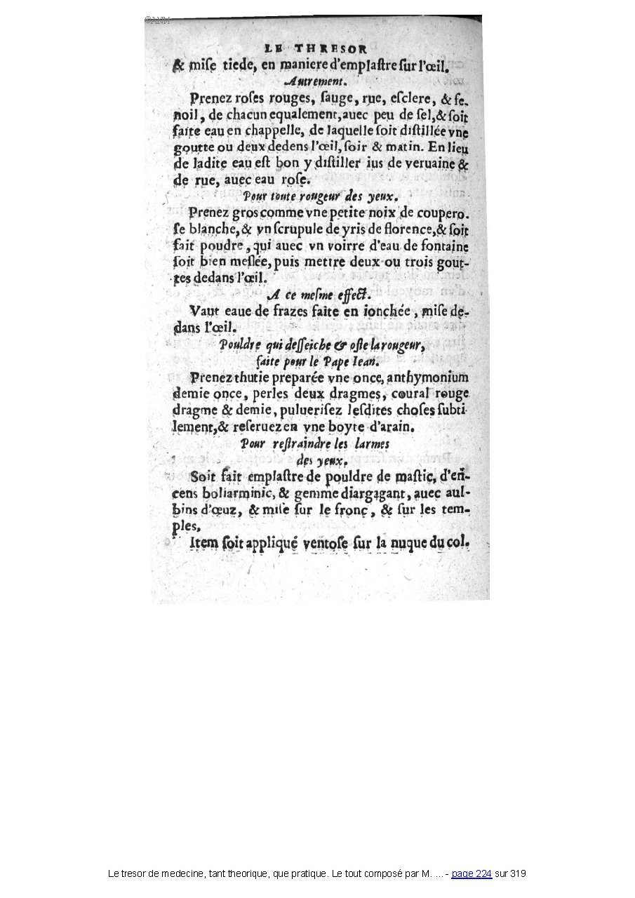1560 - Pierre et Jan Moine - Trésor de médecine - Université Paris Cité