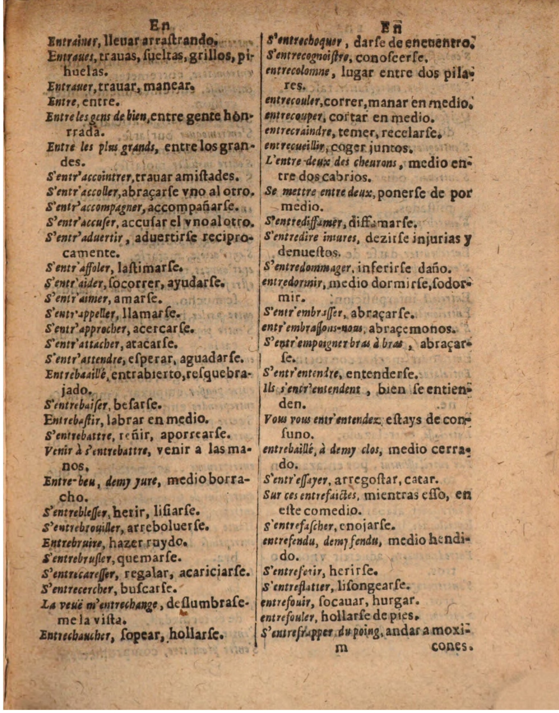 1624 - Hubert Antoine - Trésor des deux langues espagnole et française (Seconde partie) - BSB Munich