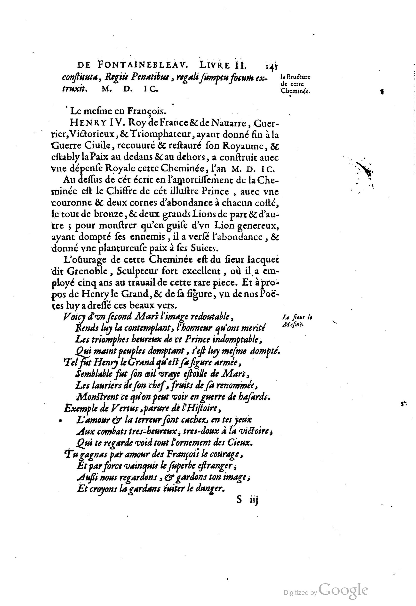 1642 - Sébastien Cramoisy - Trésor des merveilles de la maison royale de Fontainebleau - BM Lyon 1642 - Sébastien Cramoisy - Trésor des merveilles de la maison royale de Fontainebleau - BM Lyon