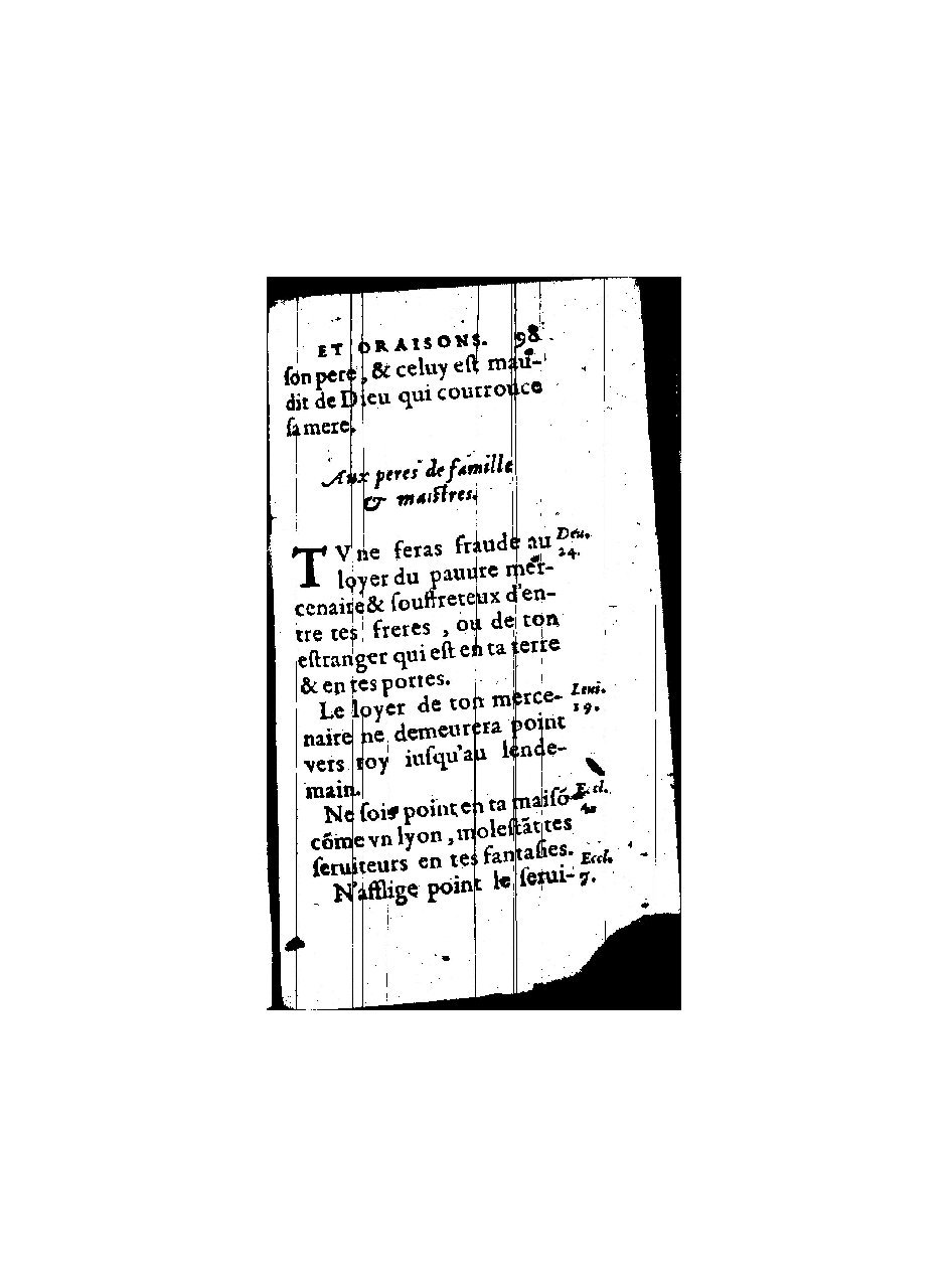 1596 - Guillaume Auvray - Trésor des prières, oraisons et instructions chrétiennes - BnF