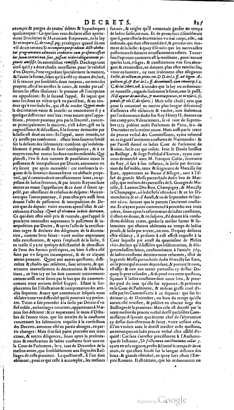 1629 - Veuve Nicolas Buon - Trésor du droit français (21754 T. 1) - BM Lyon