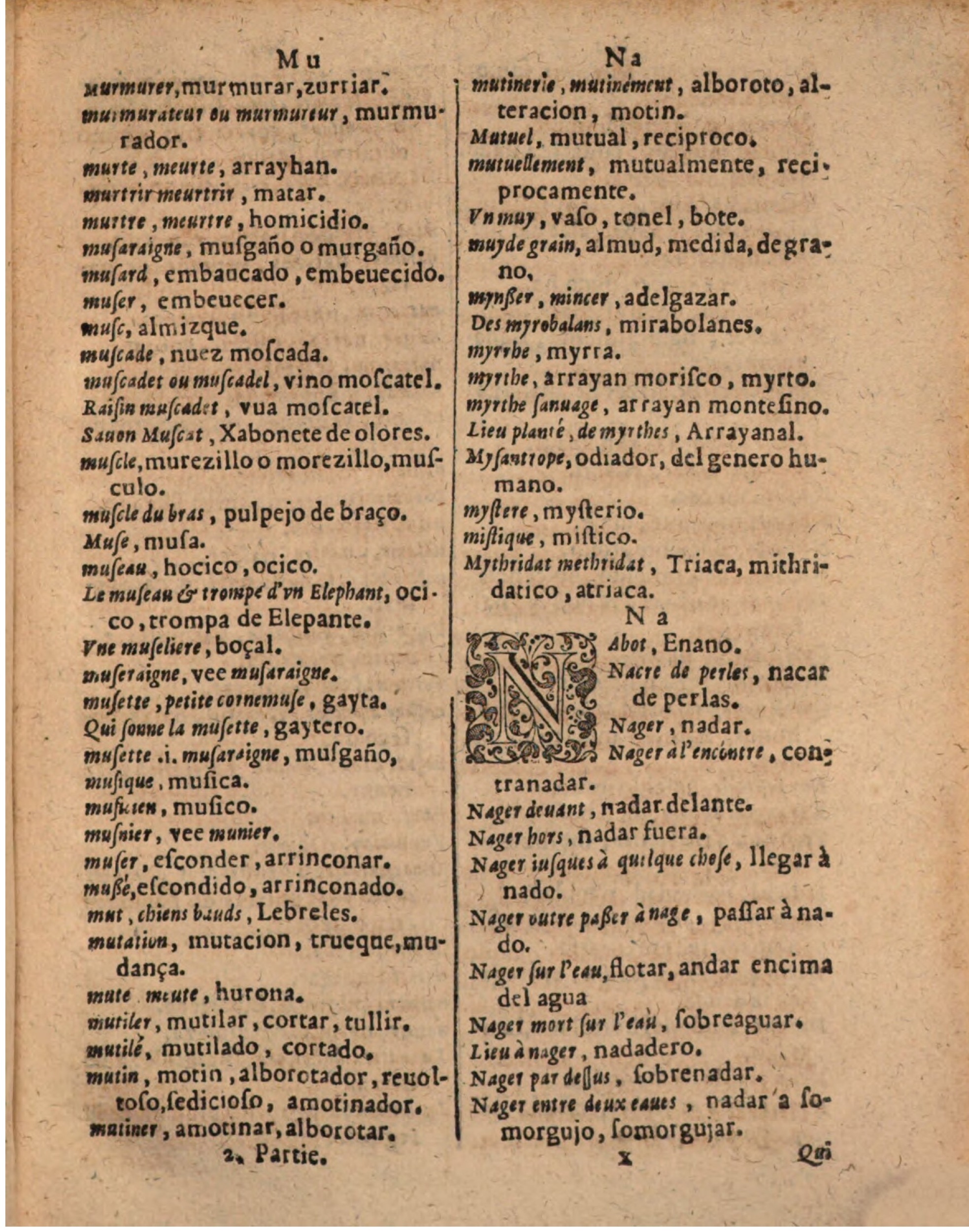 1624 - Hubert Antoine - Trésor des deux langues espagnole et française (Seconde partie) - BSB Munich