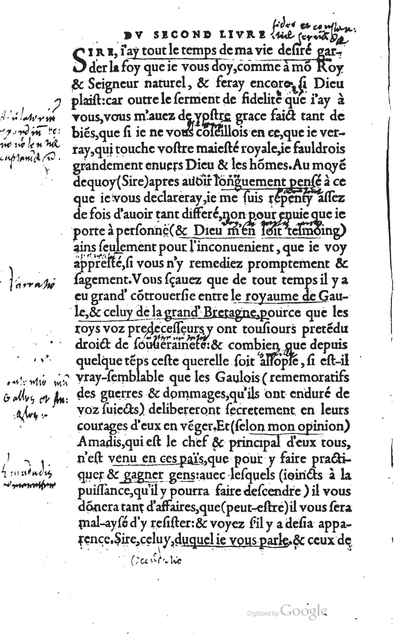 1560 - Vincent Sertenas et Gilles Robinot - Trésor des Amadis - British Library