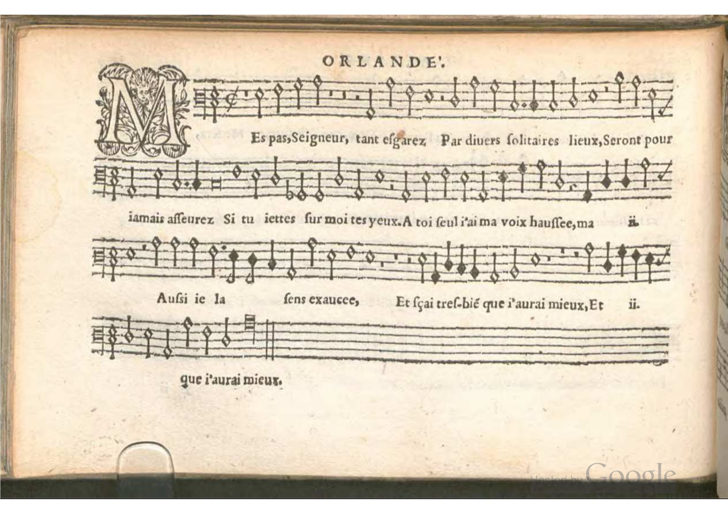 1576 - [Pierre de Saint-André] - Trésor de musique d’Orlande de Lassus Bassus - BSB Munich