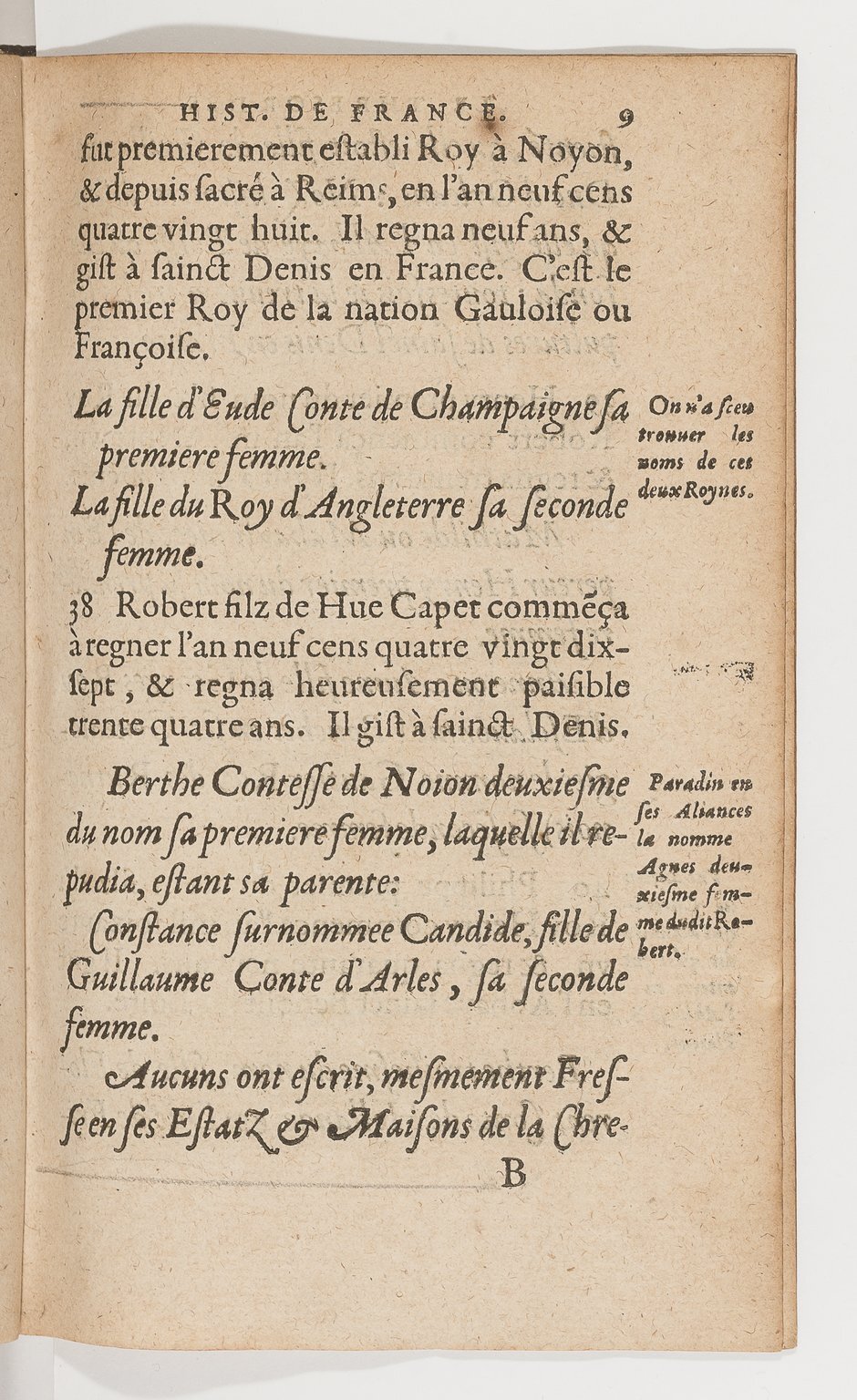 1583 - Galiot Corrozet - Trésor des histoires de France - BnF