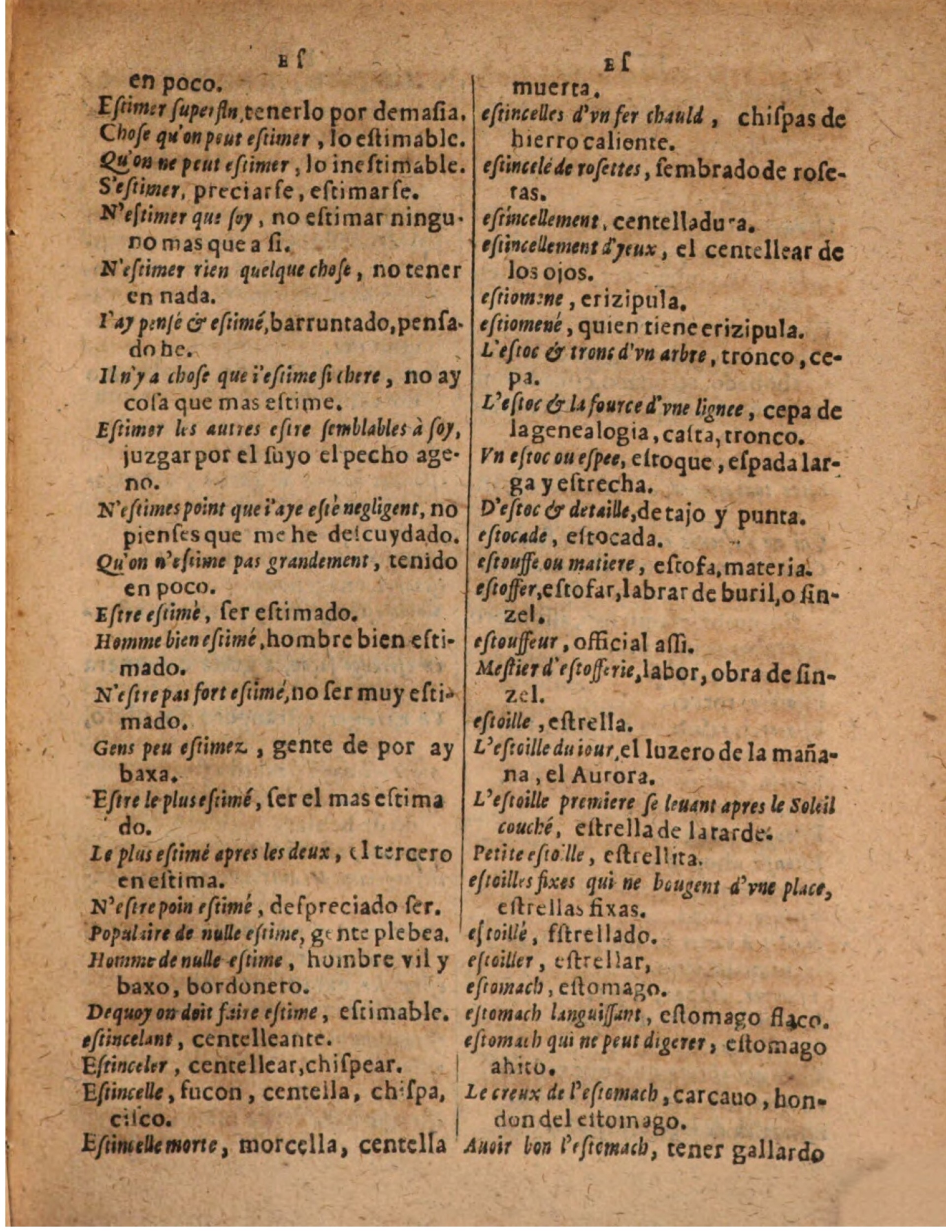 1624 - Hubert Antoine - Trésor des deux langues espagnole et française (Seconde partie) - BSB Munich