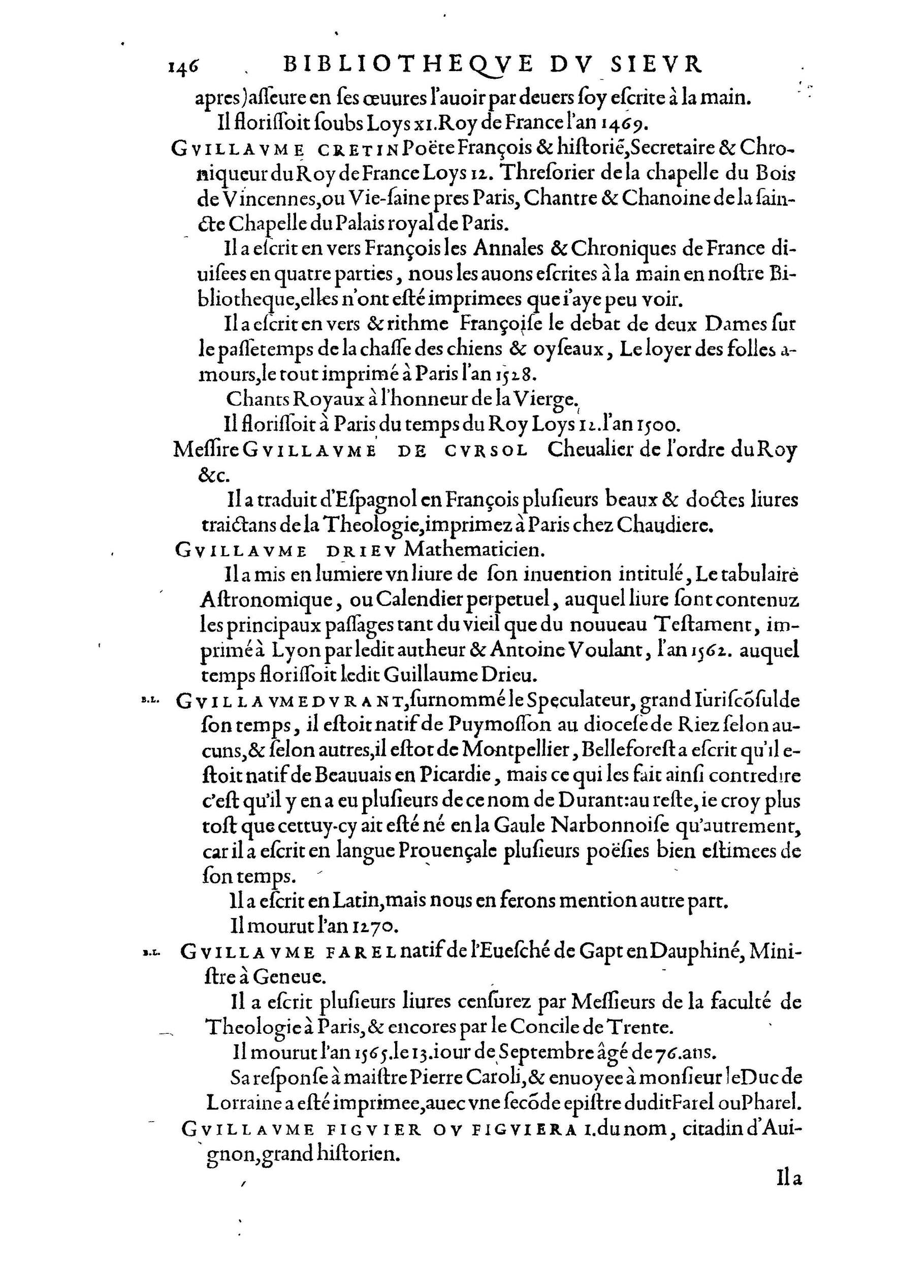 1584 - Abel L&#039;Angelier - Bibliothèques françaises - BnF