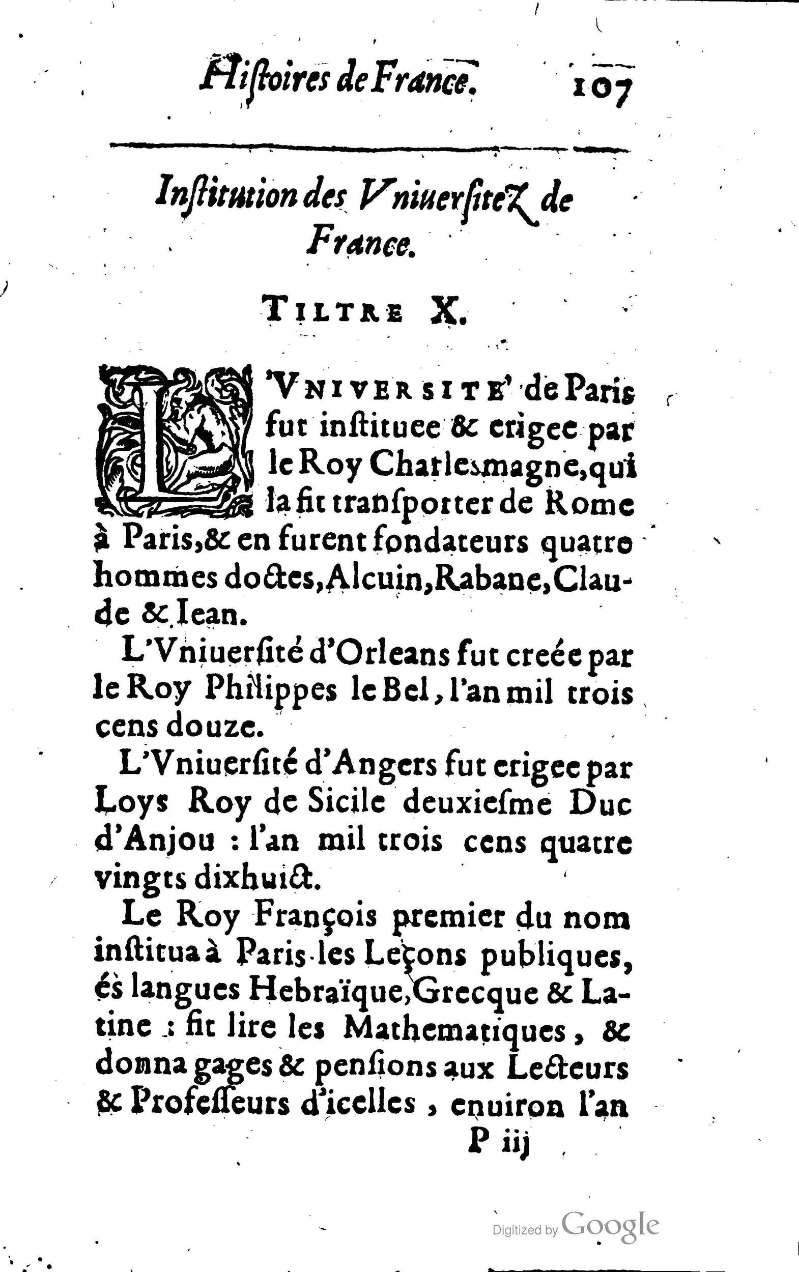 1619 - Jean Corrozet - Trésor des histoires de France - BSB Munich