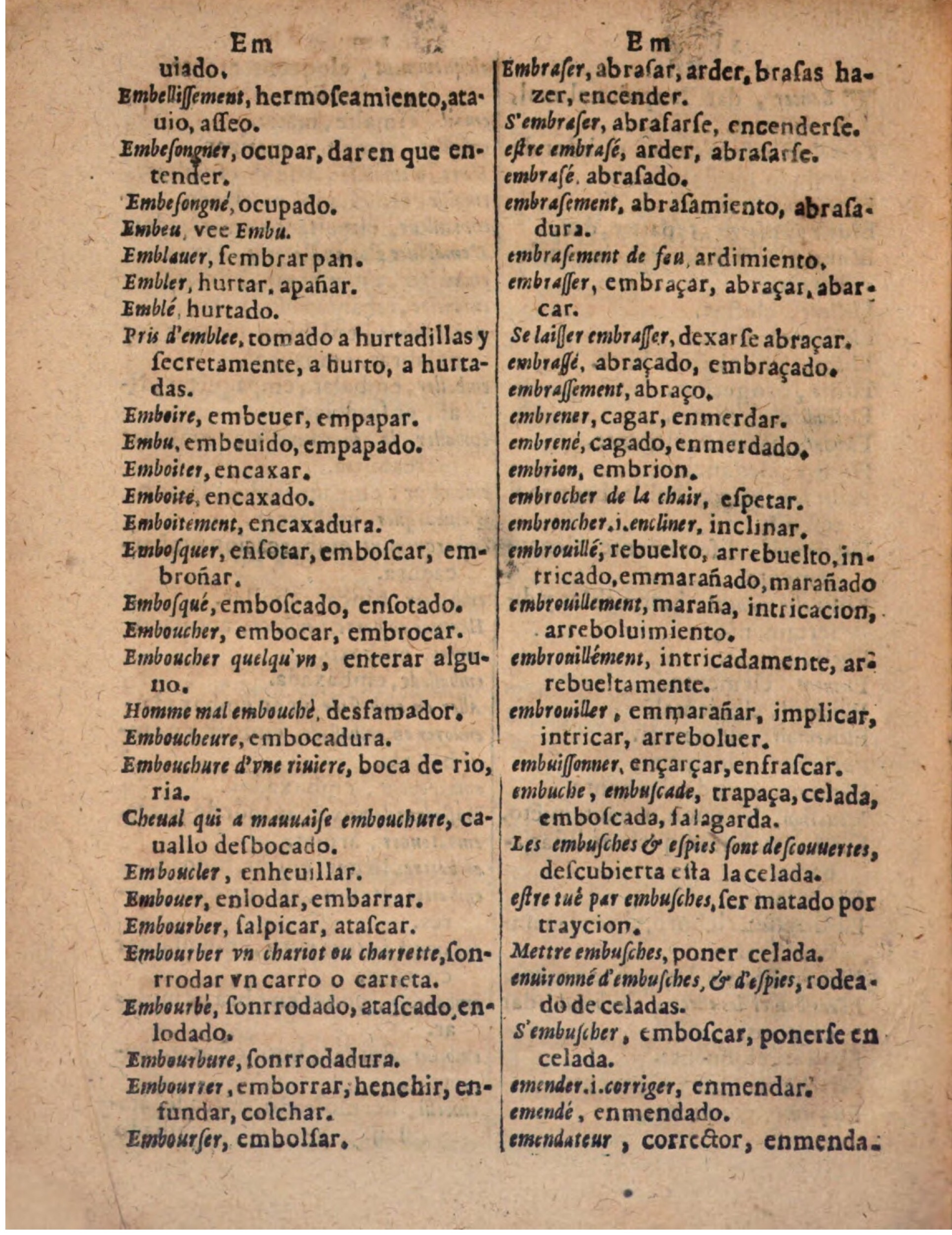 1624 - Hubert Antoine - Trésor des deux langues espagnole et française (Seconde partie) - BSB Munich