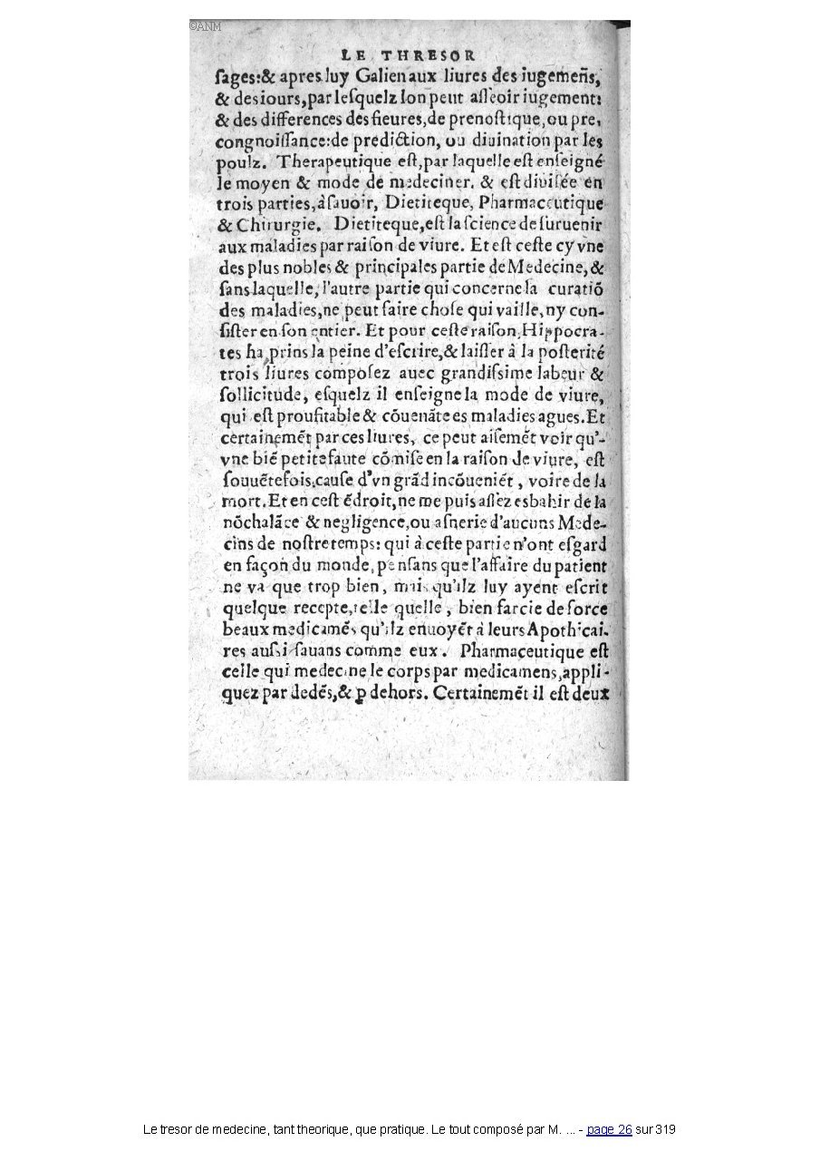 1560 - Pierre et Jan Moine - Trésor de médecine - Université Paris Cité