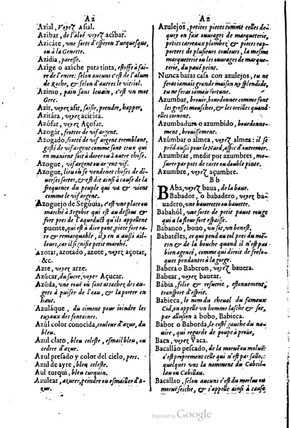 1621 - Adrian Tiffaine - Trésor des deux langues espagnole et française - BM Lyon