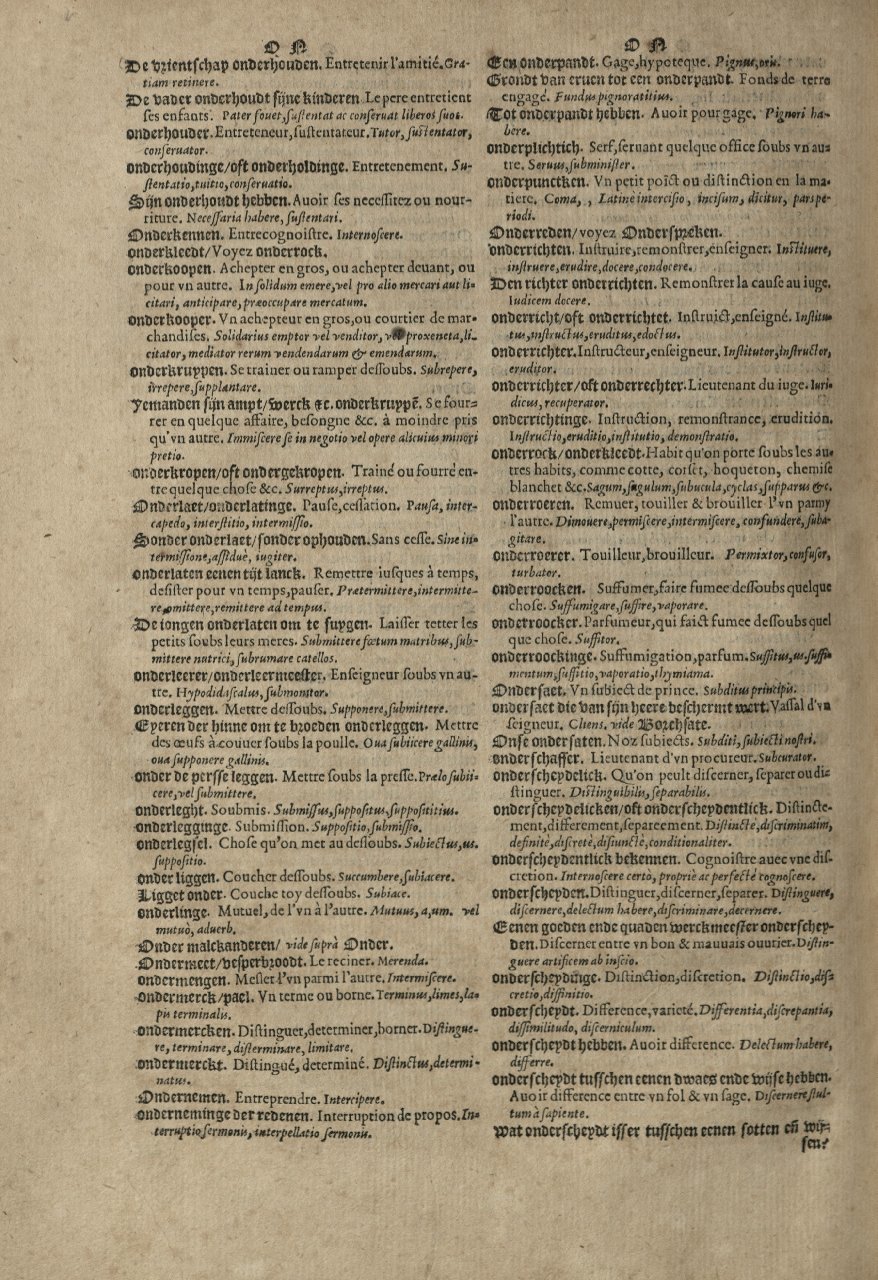 1573 - Christophe Plantin - Trésor du langage bas-allemand - Greifswald