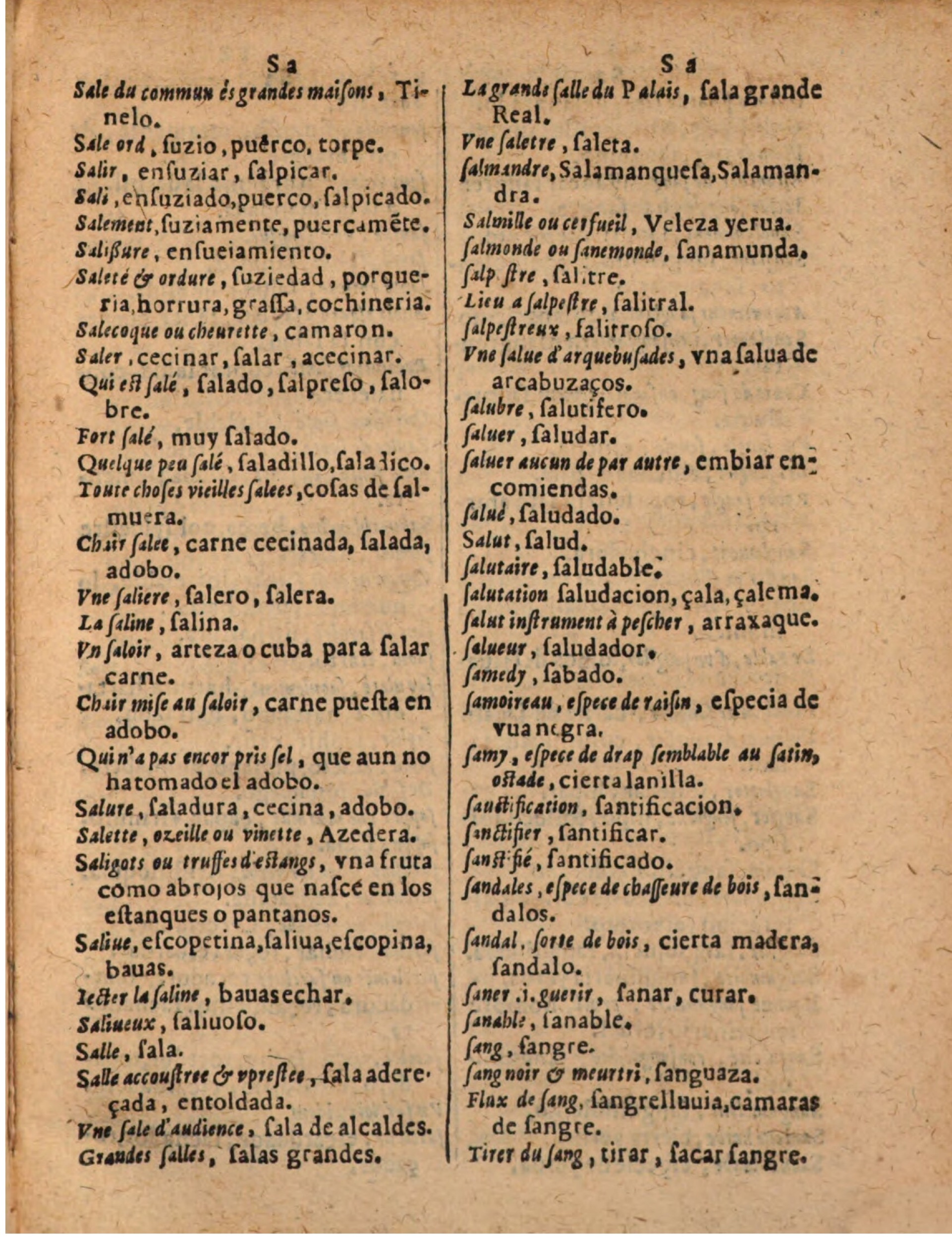 1624 - Hubert Antoine - Trésor des deux langues espagnole et française (Seconde partie) - BSB Munich