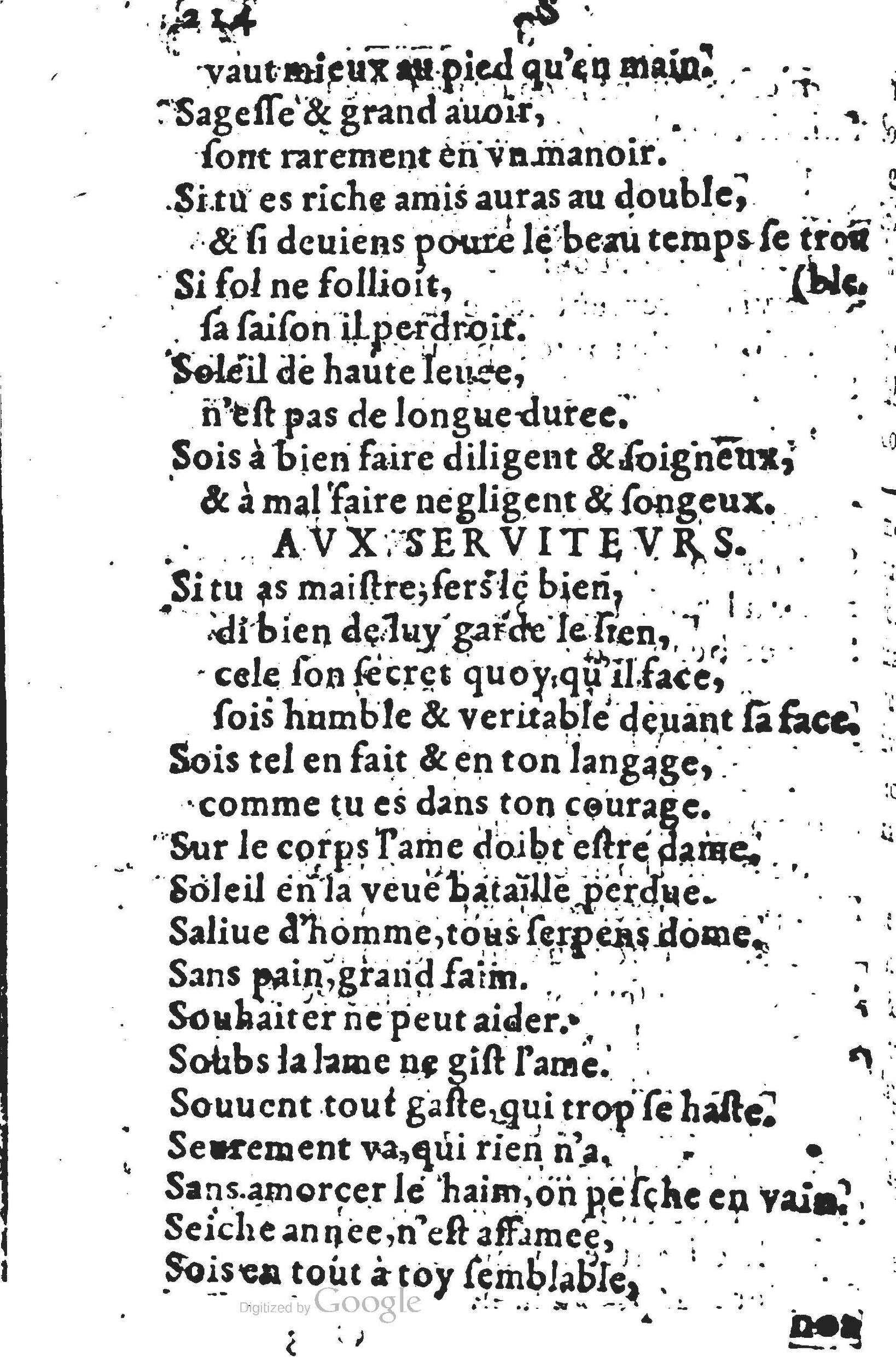 1578 - Nicolas Lescuyer - Trésor des sentences dorées - UGent