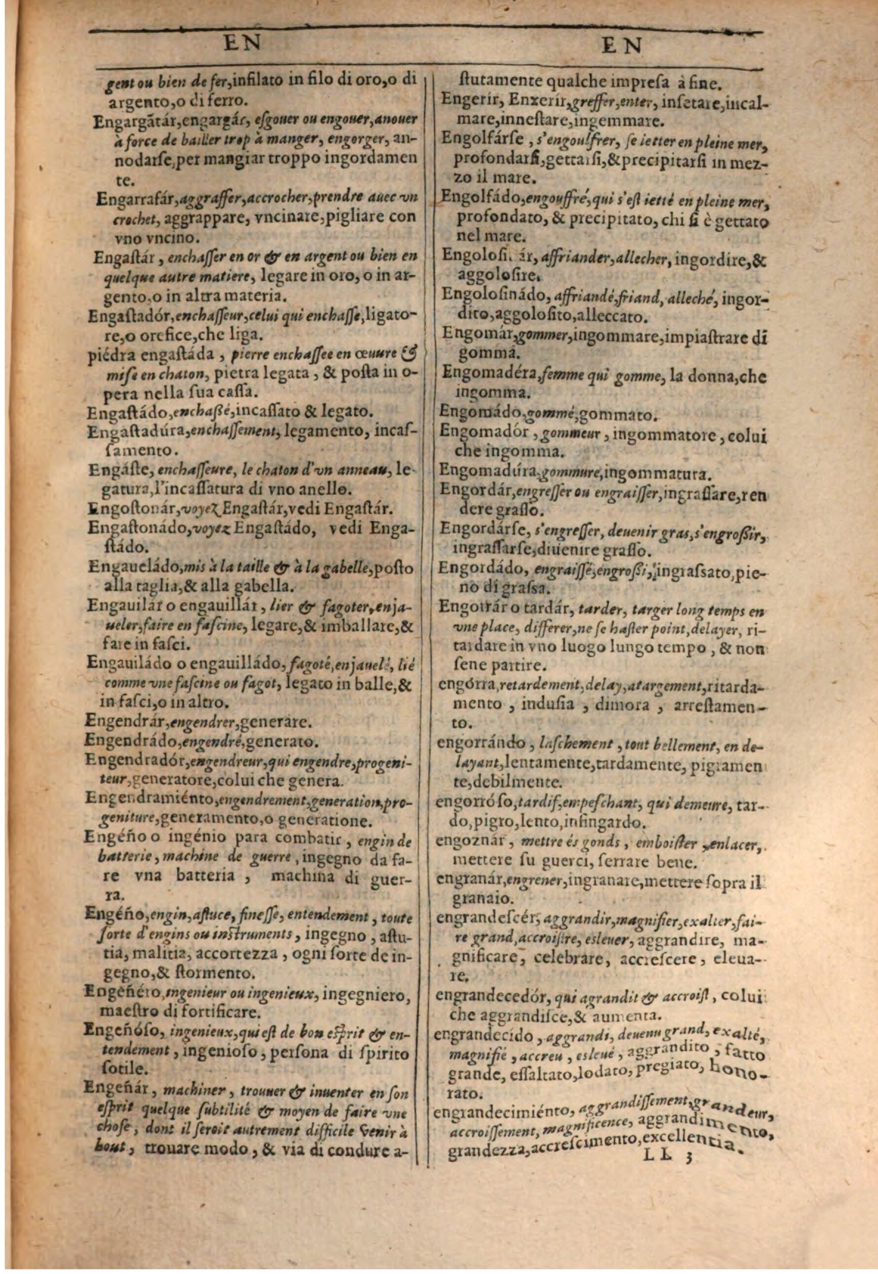 1609 - Philippe Albert et Alexandre Pernet - Trésor des trois langues française, italienne et espagnole (Première partie) - BSB Munich