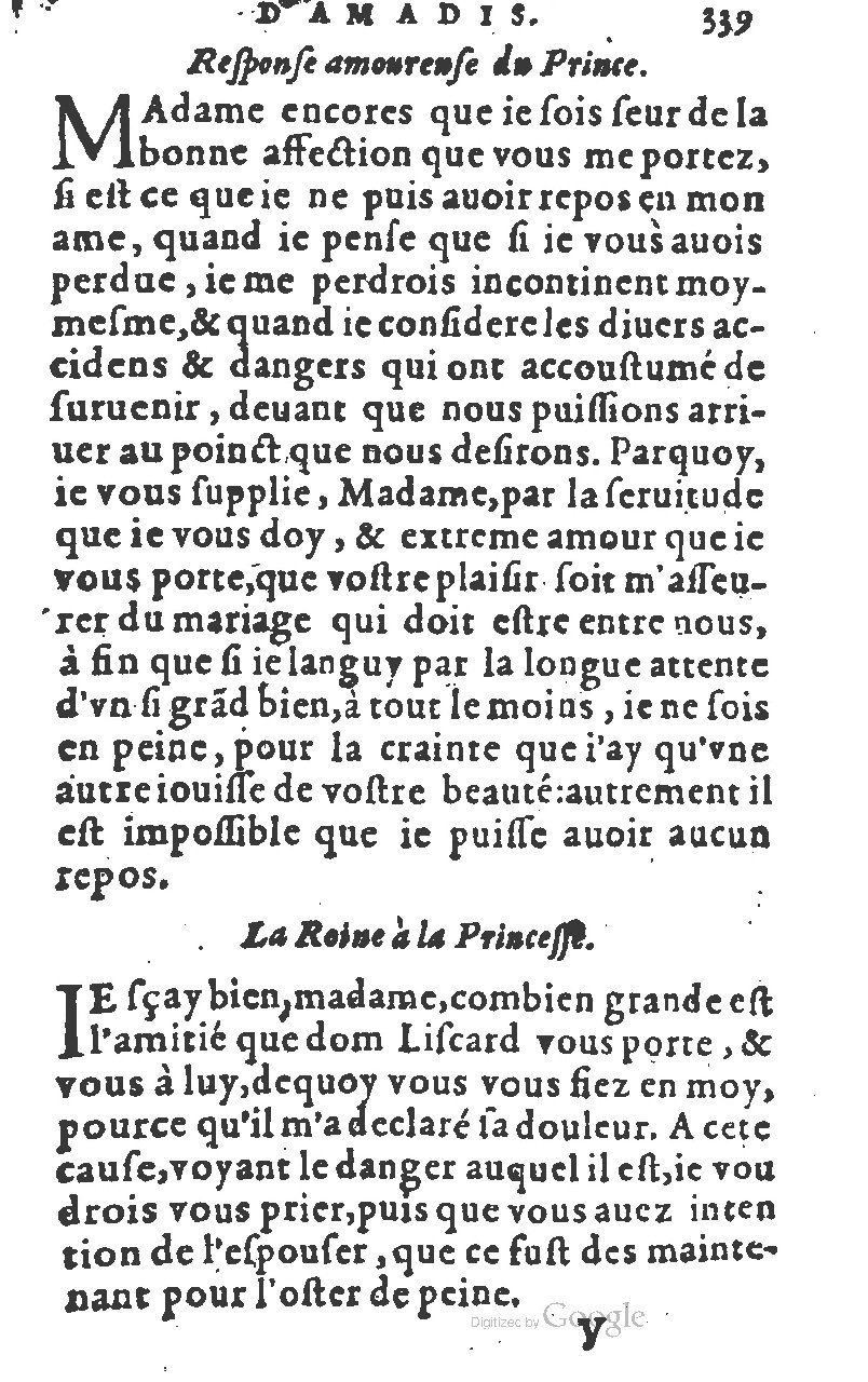 1582 - Jean Huguetan - Trésor des Amadis T. 1 - BM Lyon