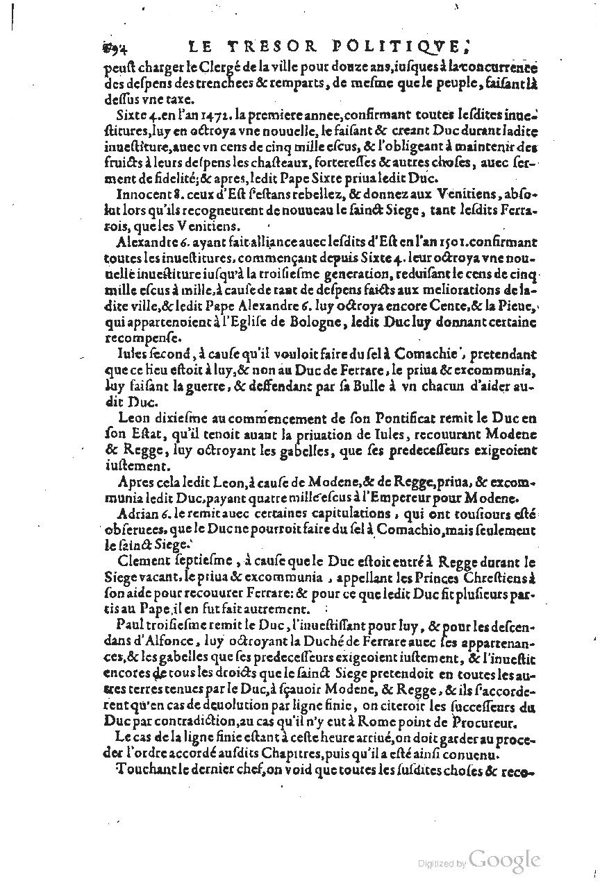 1611 - Pierre Chevalier - Trésor politique - UGent