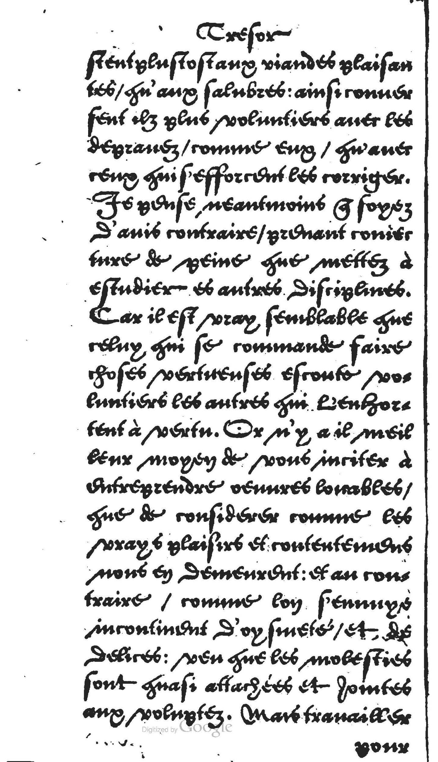 1560 - Jean Bellère - Trésor de vertu - Det Kongelige Bibliotek 1560 - Jean Bellère - Trésor de vertu - Det Kongelige Bibliotek