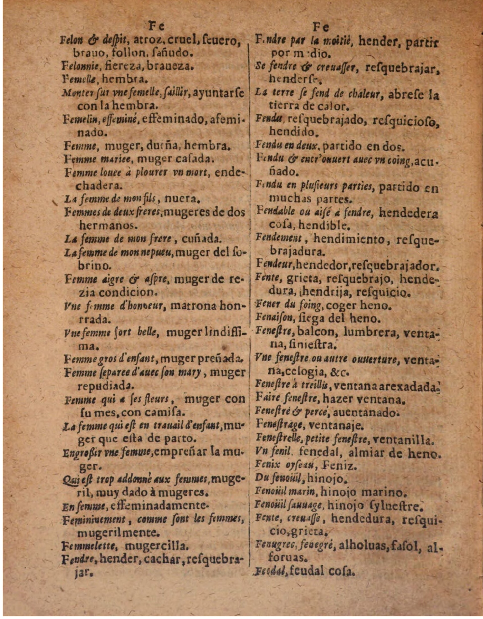 1624 - Hubert Antoine - Trésor des deux langues espagnole et française (Seconde partie) - BSB Munich
