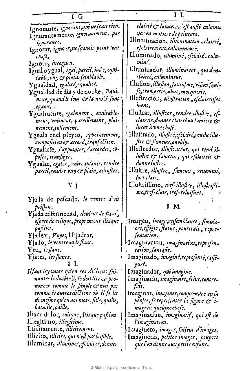 1607 - Marc Orry - Trésor des deux langues espagnole et française (Première et Seconde parties) - BU Tours