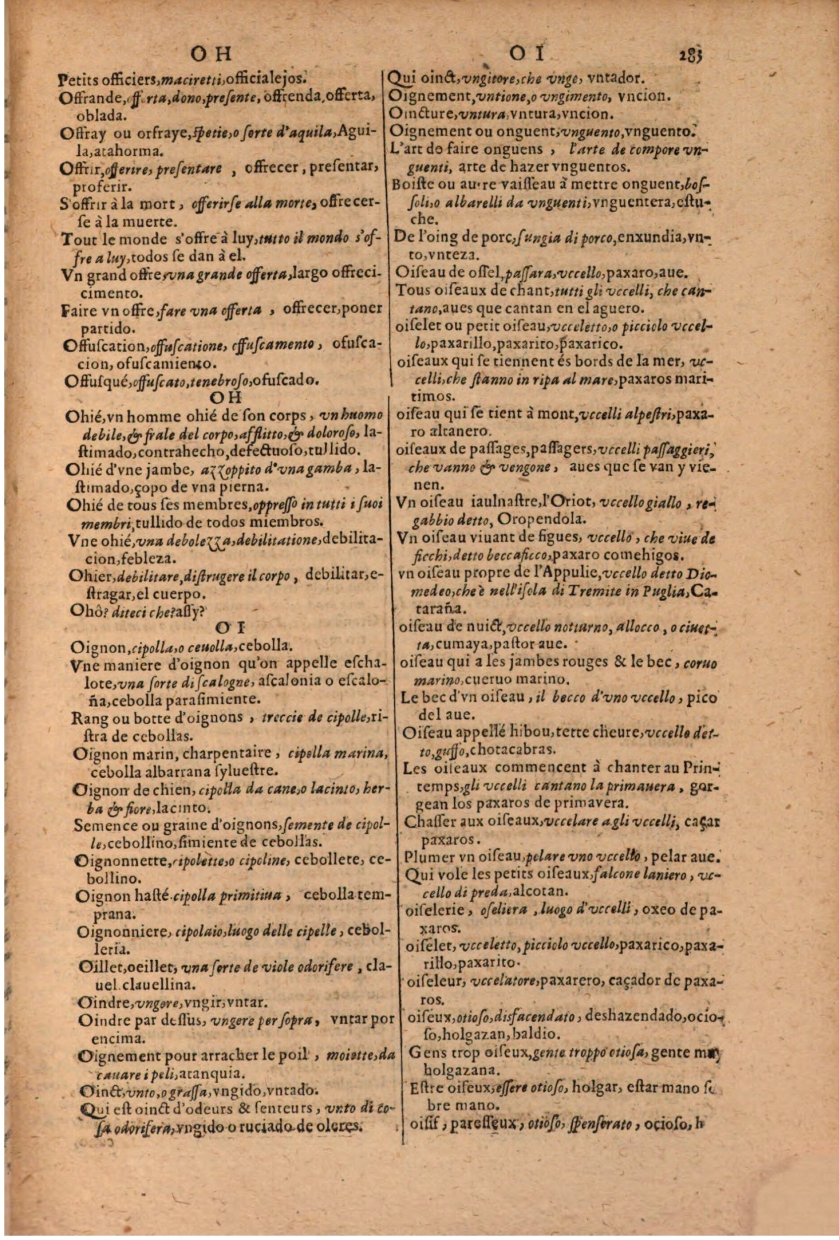 1616 - Pierre de la Rovière - Trésor des trois langues (Seconde partie) - BSB Munich