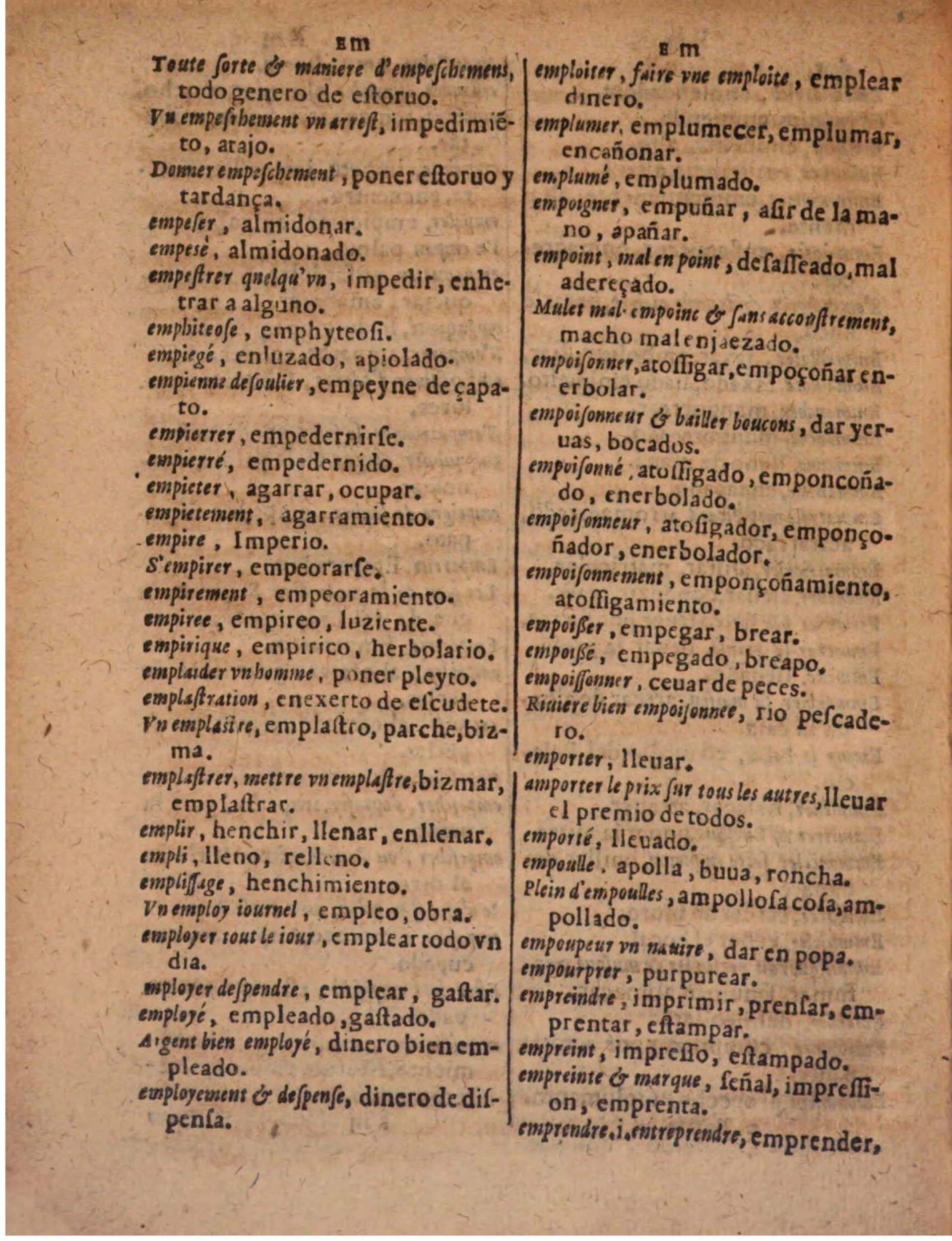 1624 - Hubert Antoine - Trésor des deux langues espagnole et française (Seconde partie) - BSB Munich
