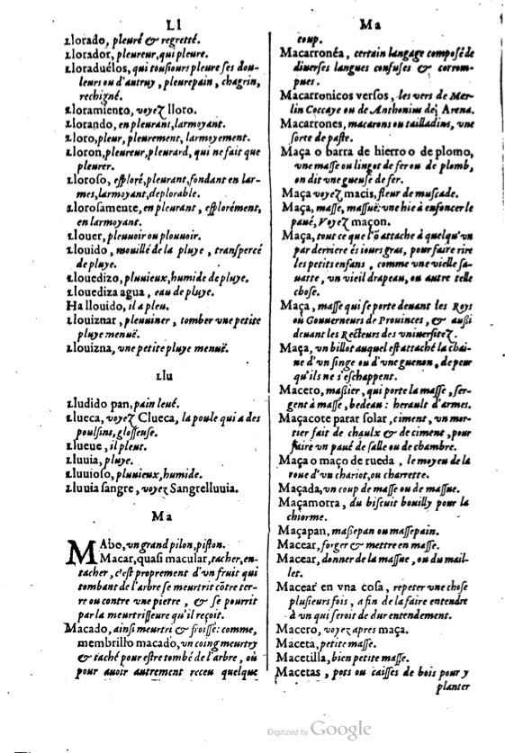 1621 - Adrian Tiffaine - Trésor des deux langues espagnole et française - BM Lyon