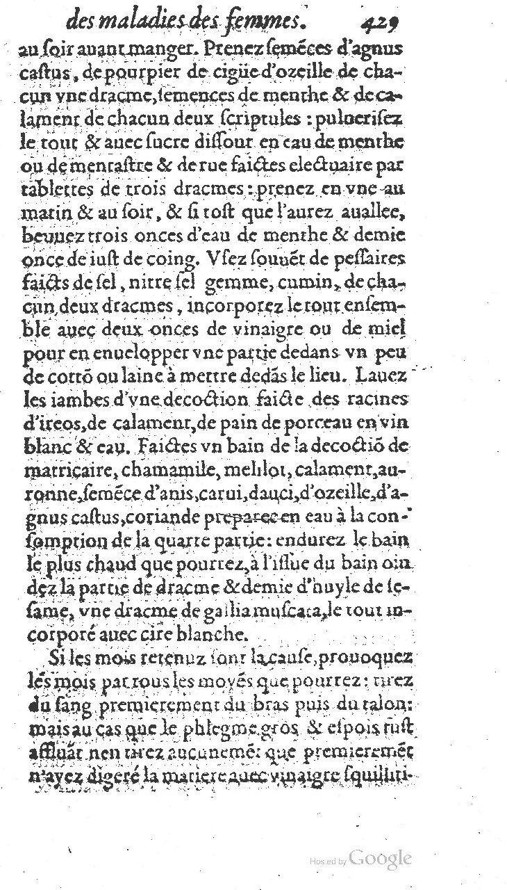 1585 - Jacques du Puis - Trésor des remèdes secrets pour les maladies des femmes - BnF