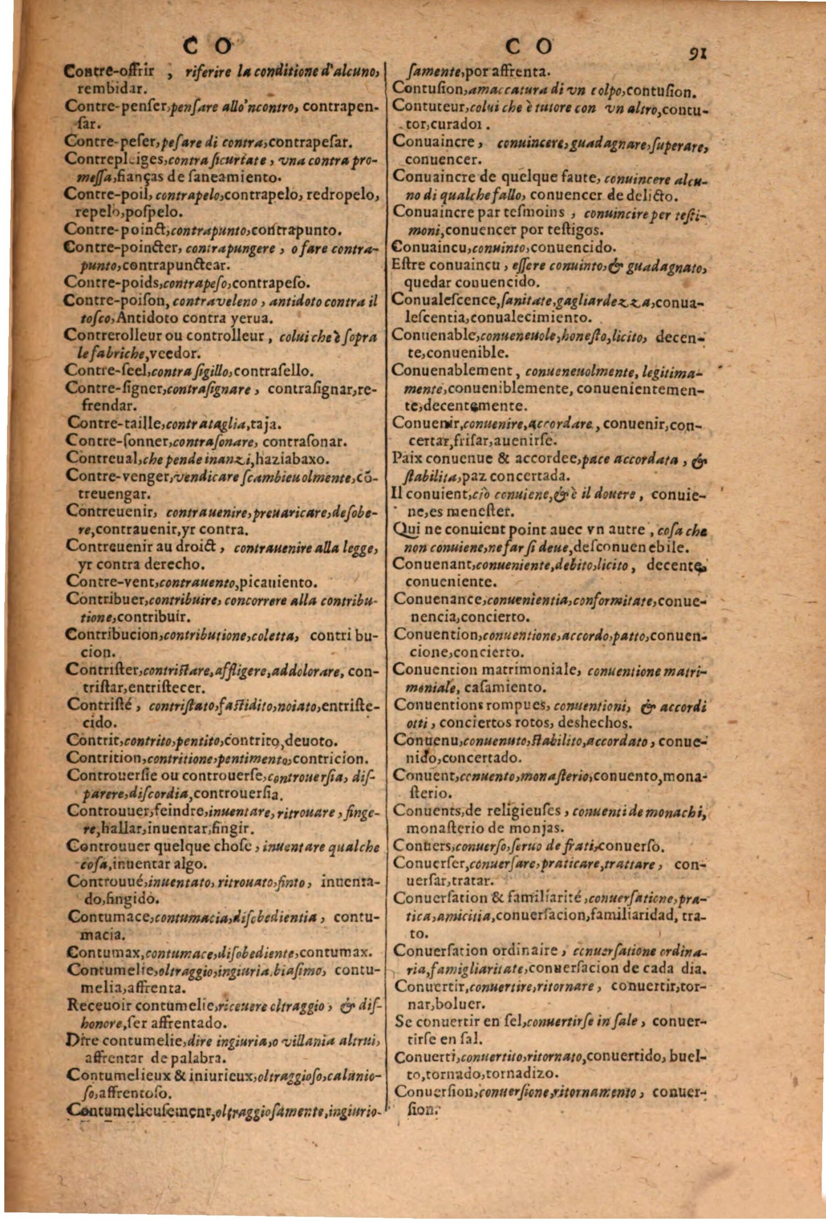 1616 - Pierre de la Rovière - Trésor des trois langues (Seconde partie) - BSB Munich