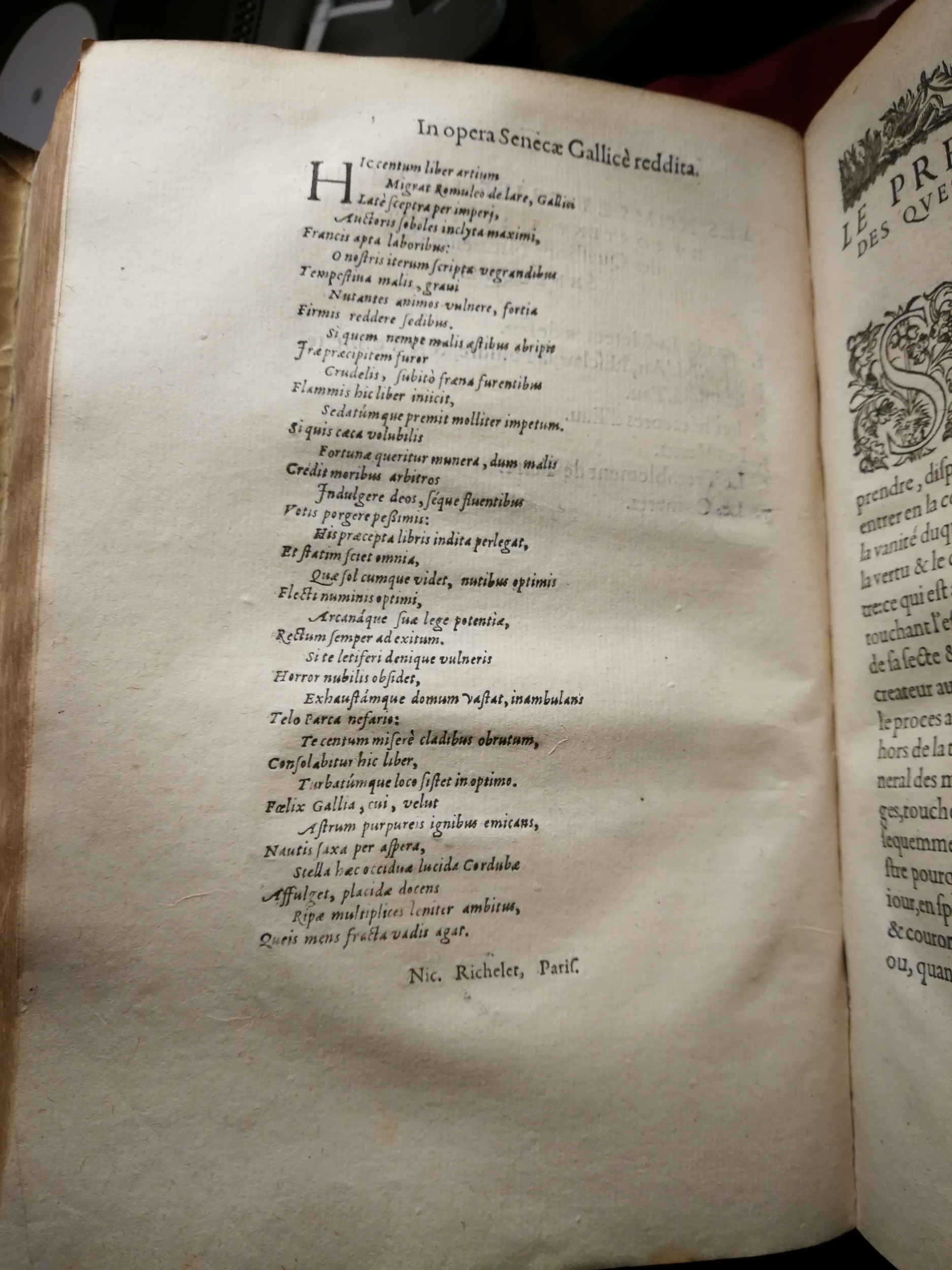 1595 - Jean Houzé - Œuvres morales et mêlées de Sénèque, Trésor de philosophie morale - T. 3 - BnF