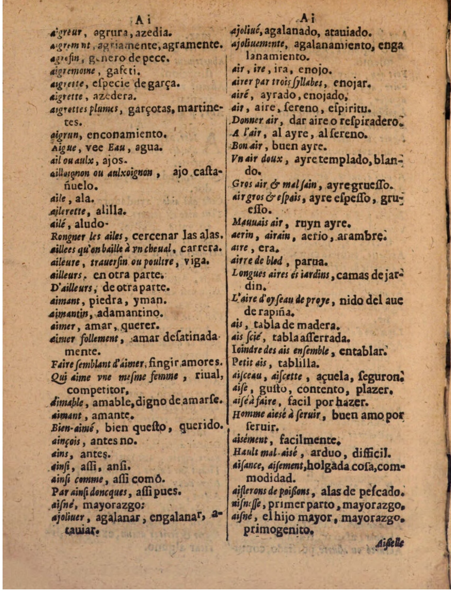 1624 - Hubert Antoine - Trésor des deux langues espagnole et française (Seconde partie) - BSB Munich