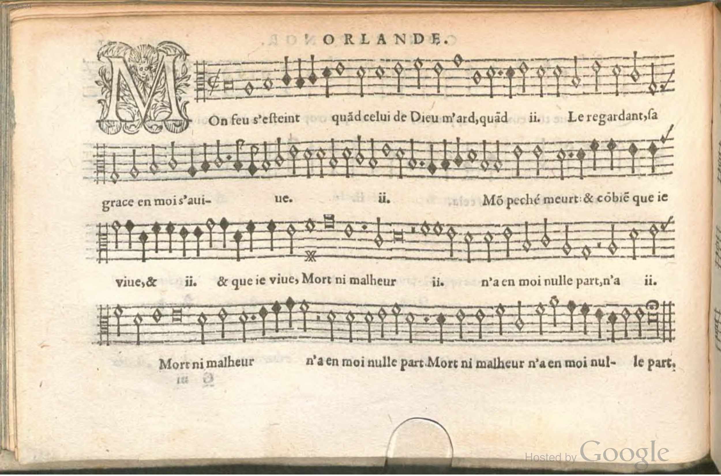 1576 - [Pierre de Saint-André] - Trésor de musique d’Orlande de Lassus Contratenor - BSB Munich