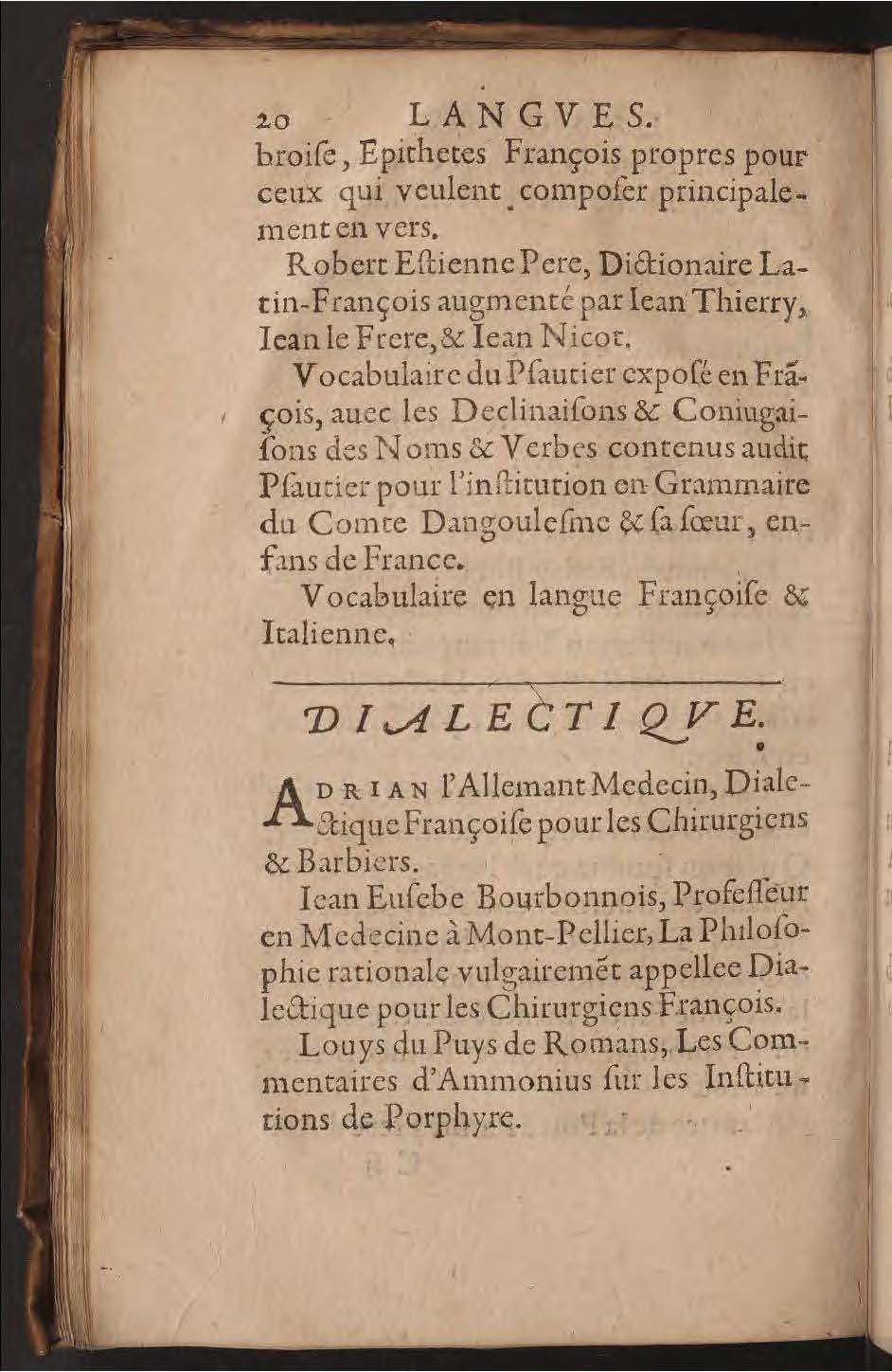 1602 - François Jacquin - Trésor des bons esprits français - BnF Arsenal