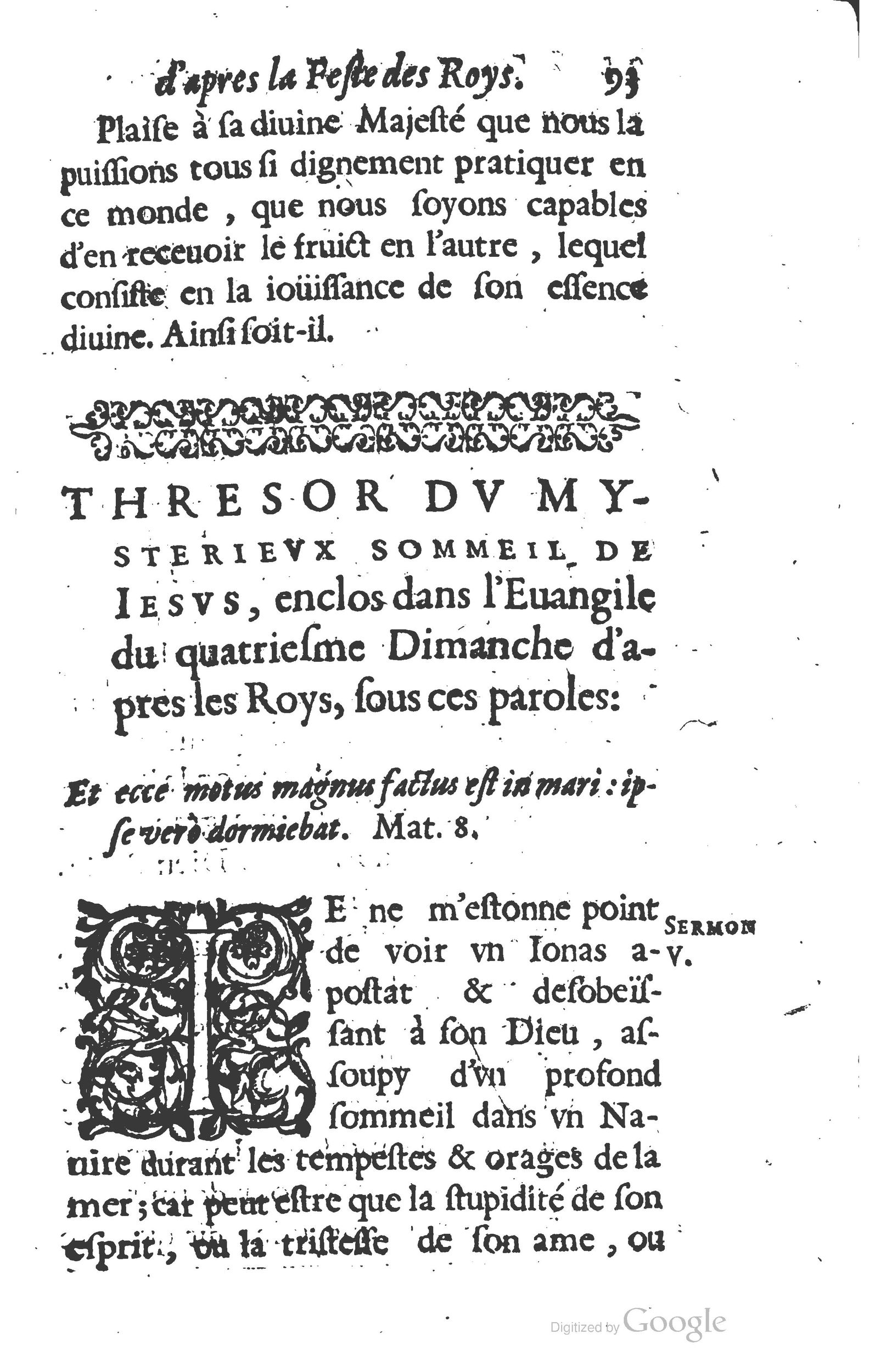 1629 - Manassés de Préaulx - Sermons ou Trésors de la piété chrétienne - BM Lyon