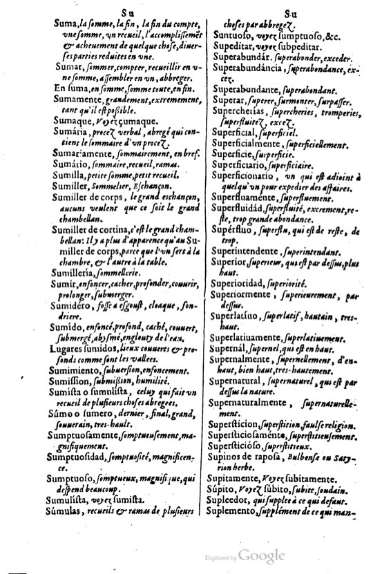 1621 - Adrian Tiffaine - Trésor des deux langues espagnole et française - BM Lyon