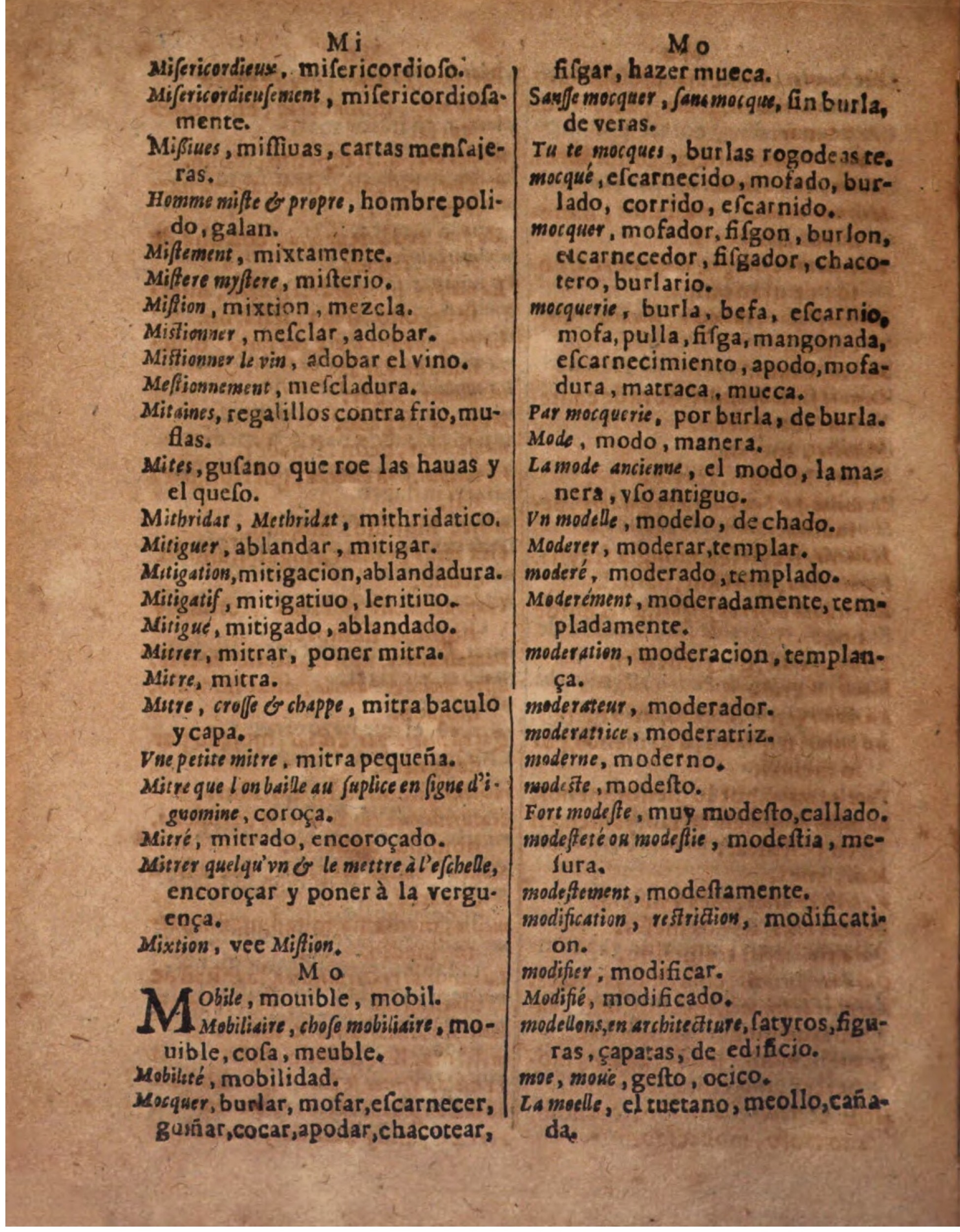 1624 - Hubert Antoine - Trésor des deux langues espagnole et française (Seconde partie) - BSB Munich