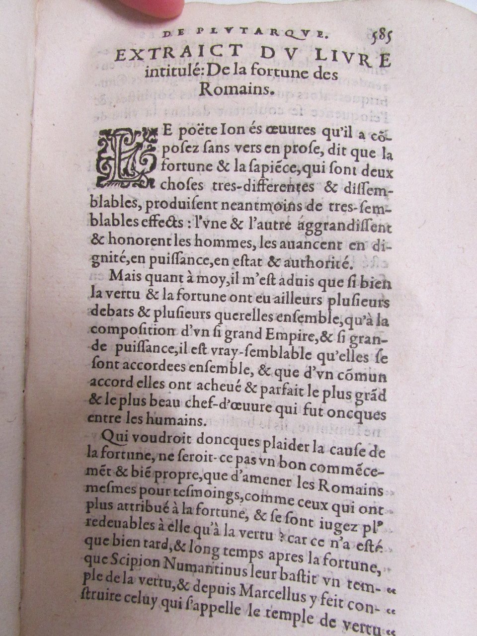 1578 - Jean Poupy - Trésor des morales de Plutarque - Vitré