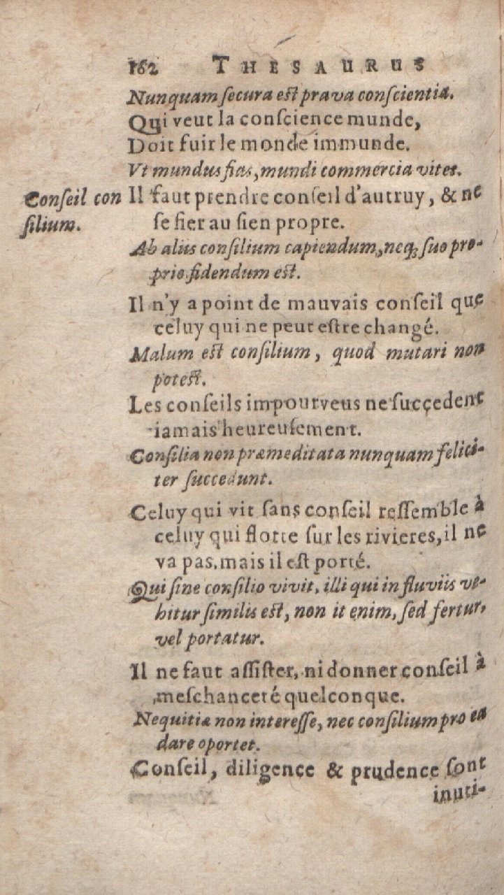 1612 - Dominicus Custos - Trésor des proverbes français - Bibliopol-Olomuc 1612 - Dominicus Custos - Trésor des proverbes français - Bibliopol-Olomuc
