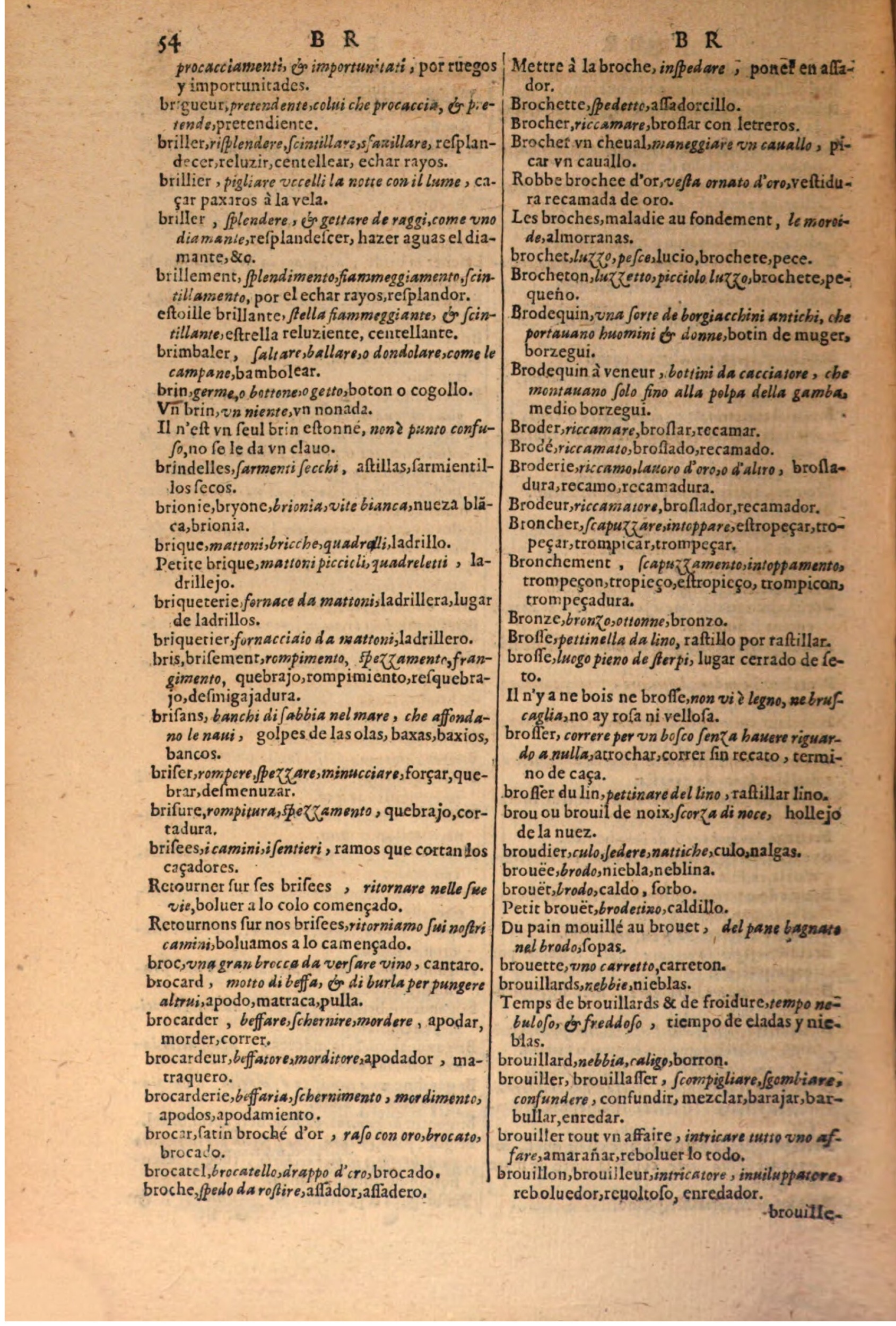 1616 - Pierre de la Rovière - Trésor des trois langues (Seconde partie) - BSB Munich