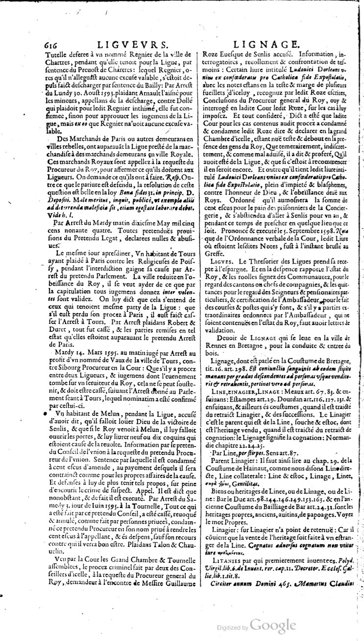 1629 - Veuve Nicolas Buon - Trésor du droit français (21754 T. 2) - BM Lyon
