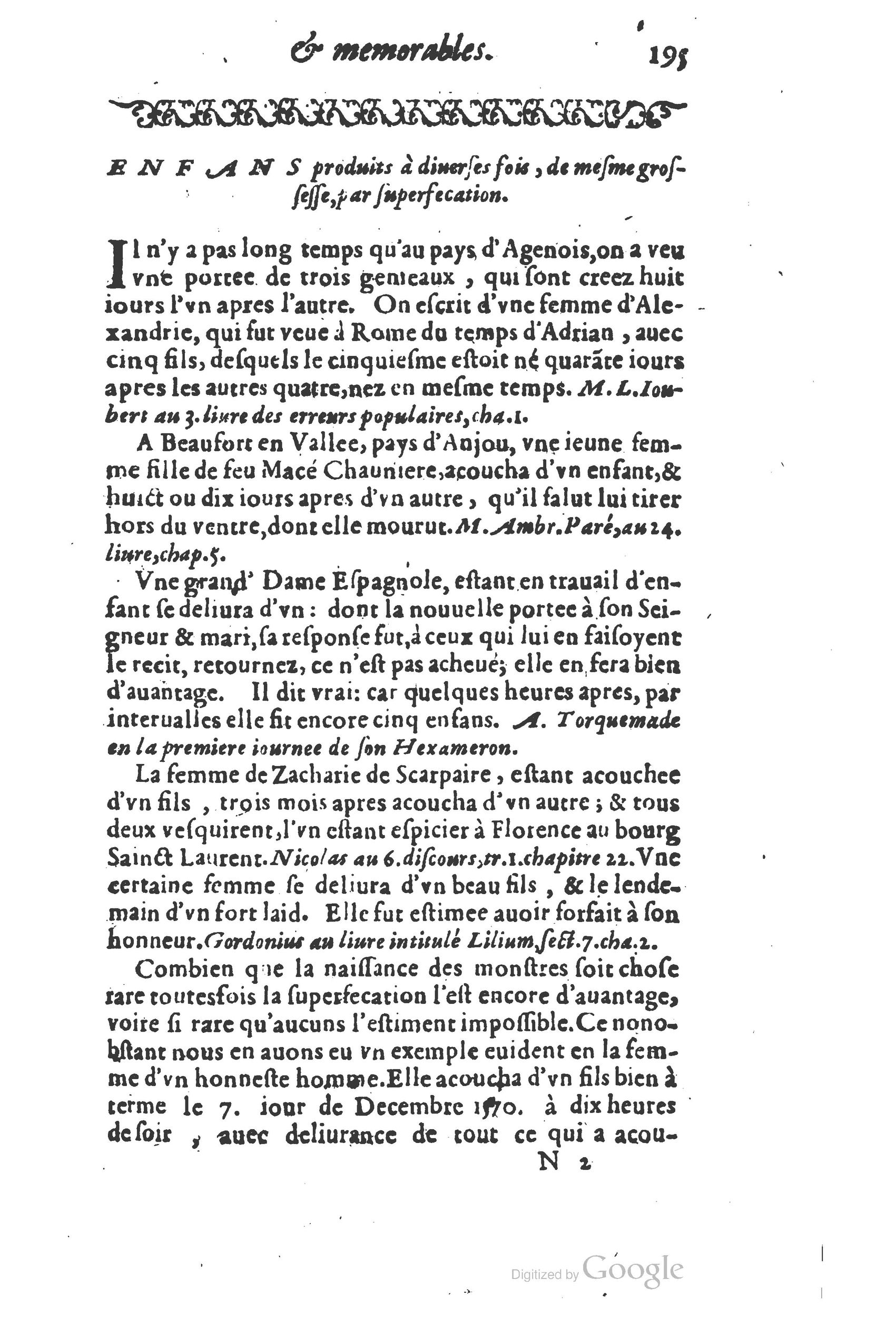1610 - Paul Marceau - Trésor d’histoires admirables et mémorables - Princeton