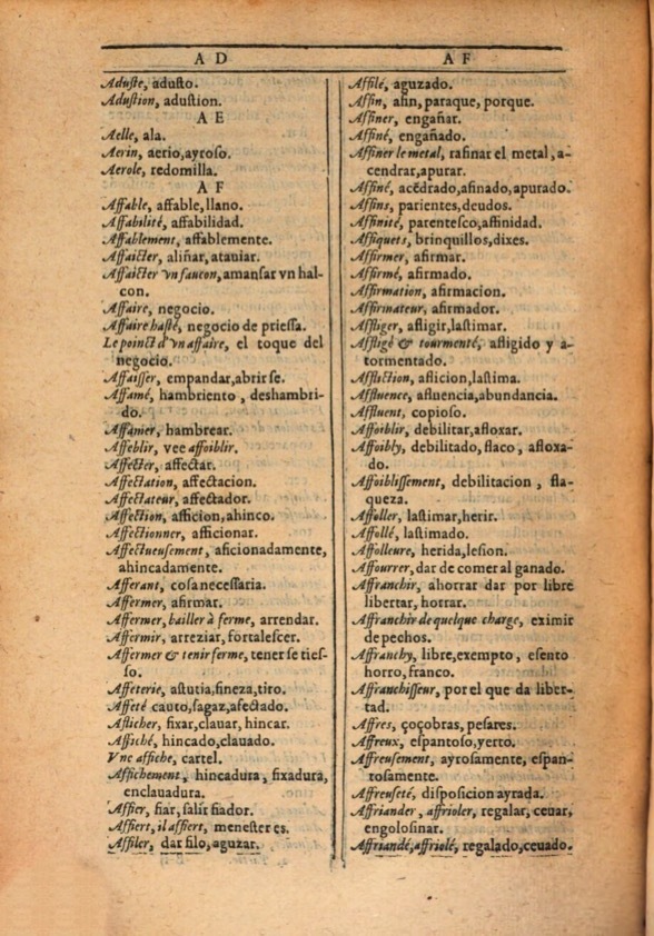1607 - Marc Orry - Trésor des deux langues espagnole et française (Première et Seconde parties) - ÖNB Wien