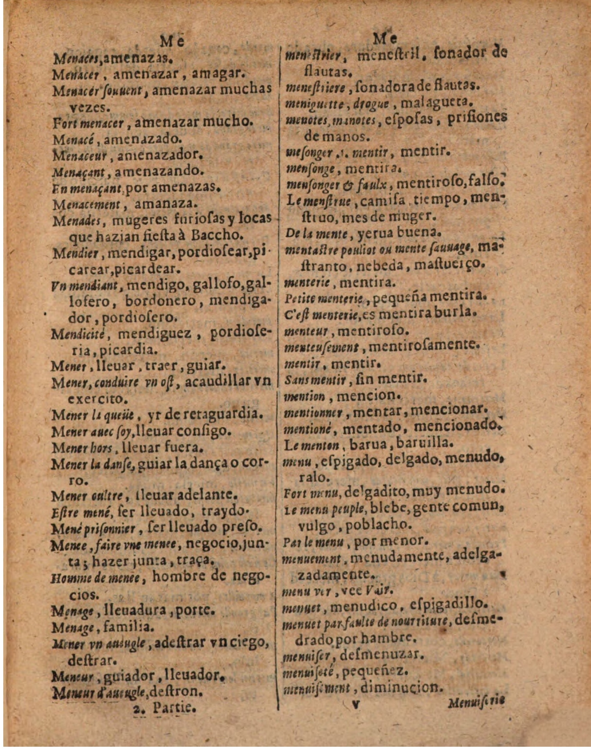 1624 - Hubert Antoine - Trésor des deux langues espagnole et française (Seconde partie) - BSB Munich