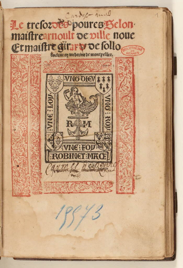 1507 - Jean et Richard Macé - Trésor des pauvres - BM Rennes