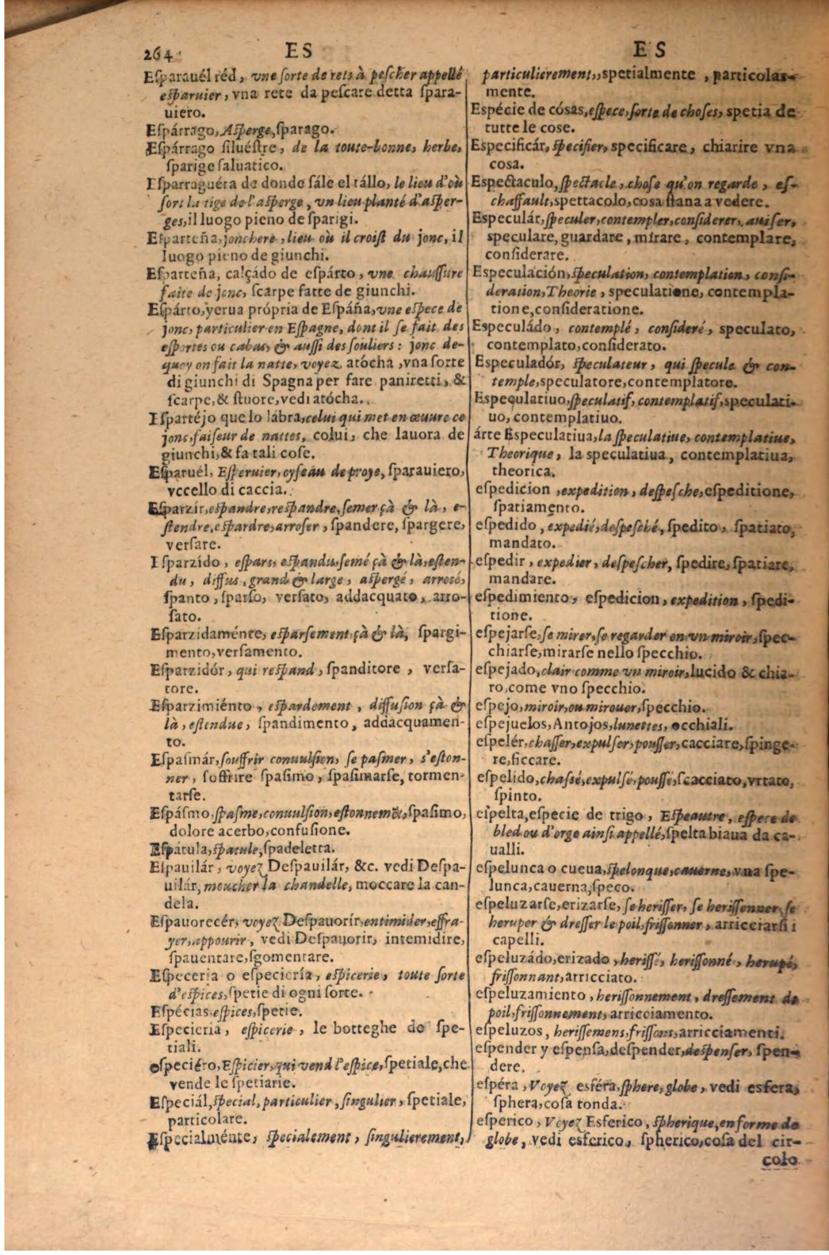1606 - Samuel Crespin - Thresor des trois langues, francoise, italiene et espagnolle - BSB Munich