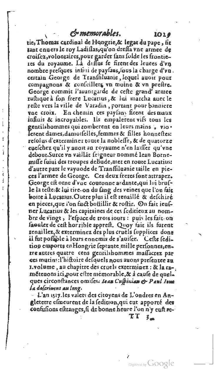 1610 - Paul Marceau - Trésor d’histoires admirables et mémorables - BSB Munich